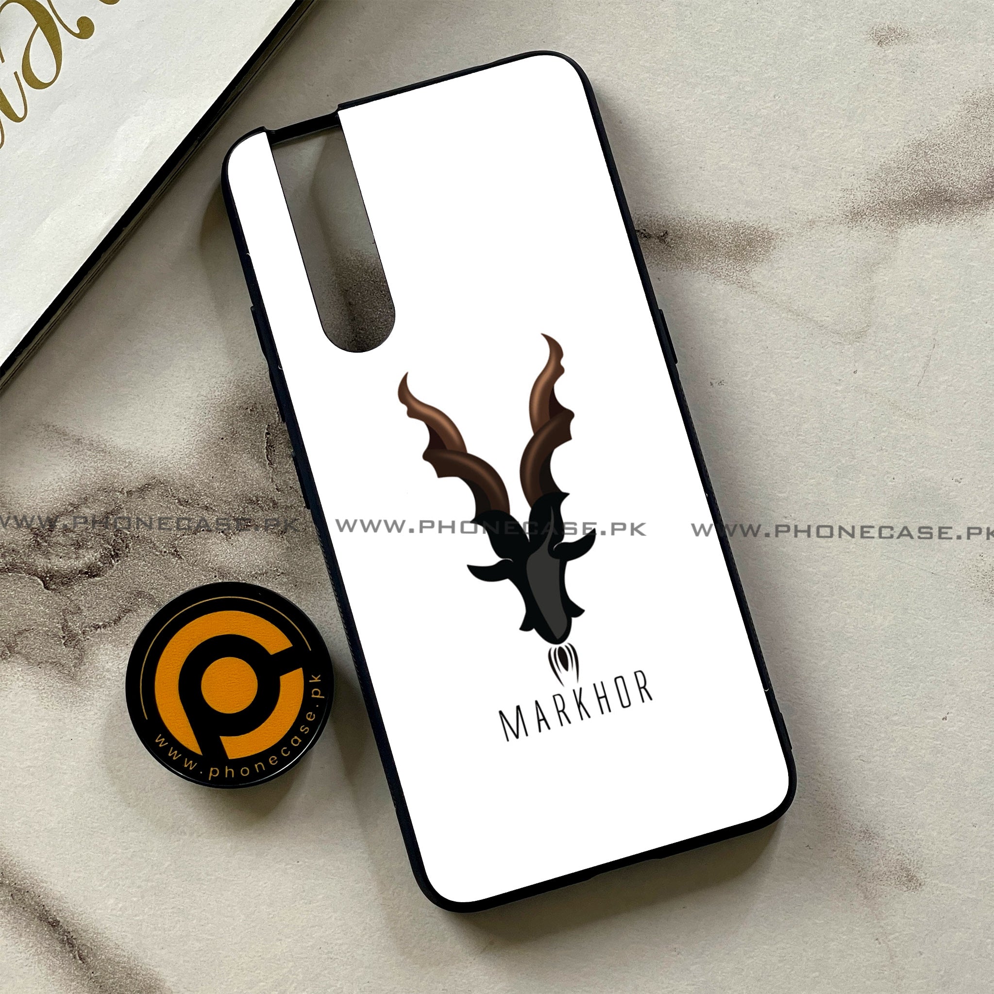 Vivo V15 Pro - Markhor Series - Premium Printed Glass soft Bumper shock Proof Case