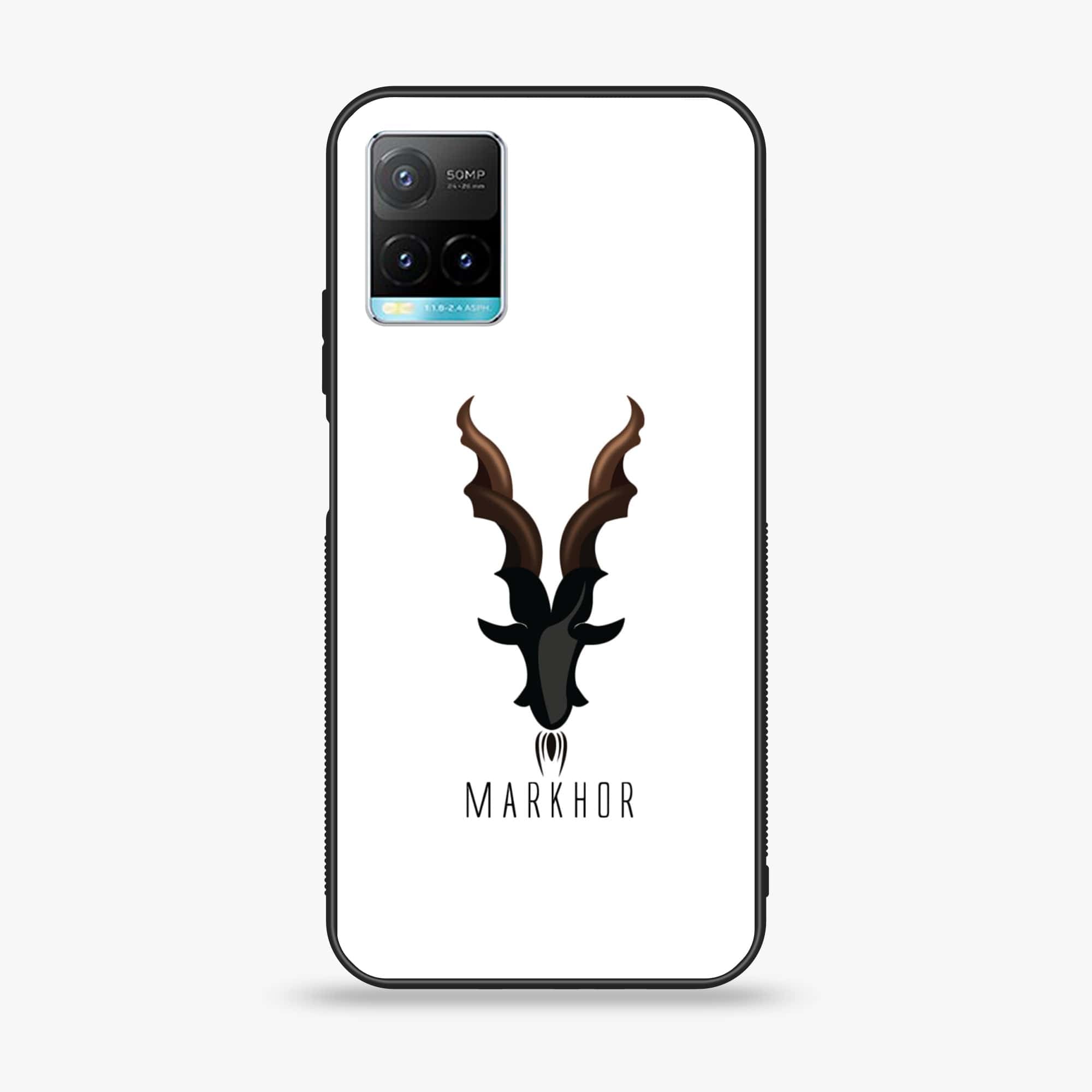 Vivo Y33T Markhor Series  Premium Printed Glass soft Bumper shock Proof Case