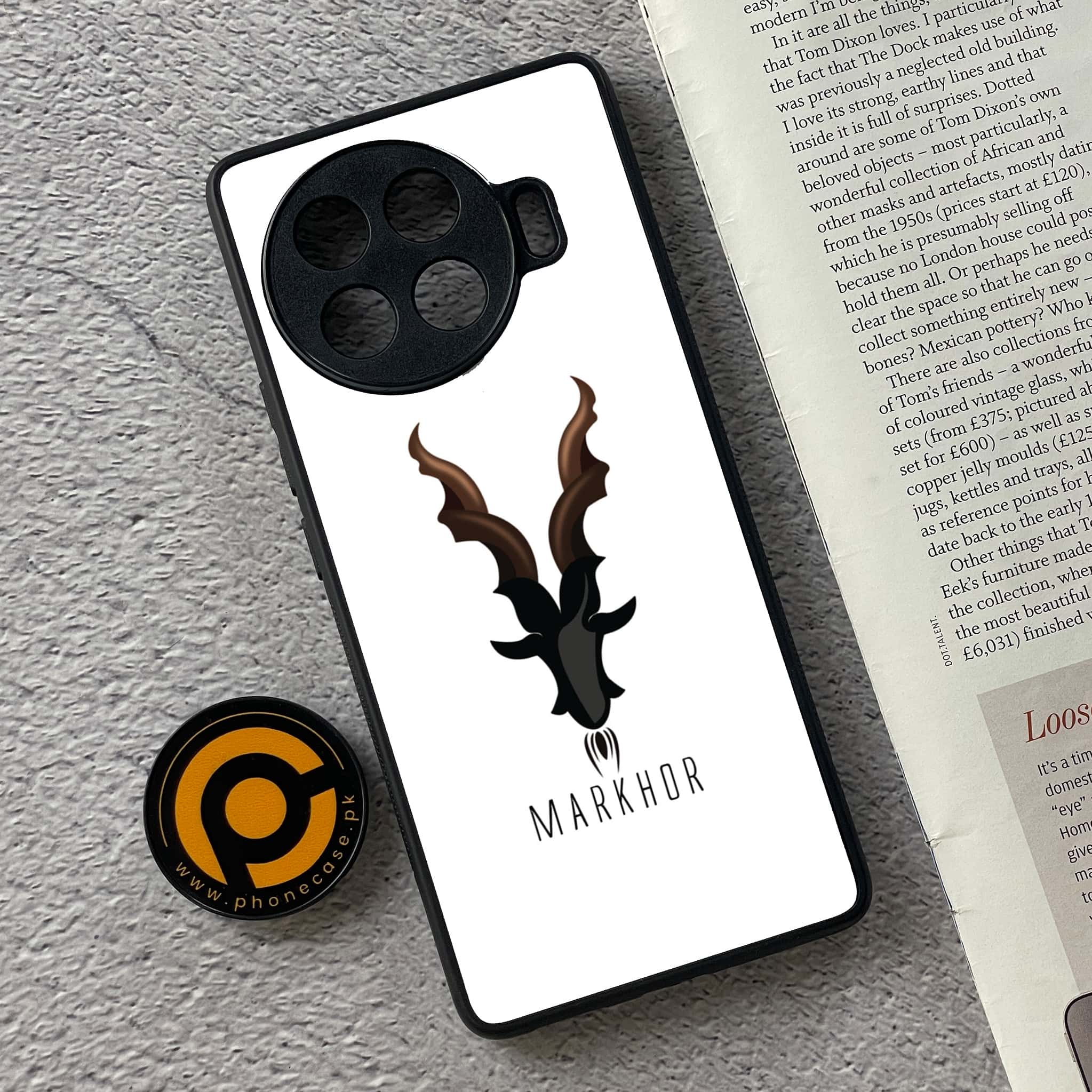 Tecno Spark 20 pro plus - Markhor Series - Premium Printed Glass soft Bumper shock Proof Case