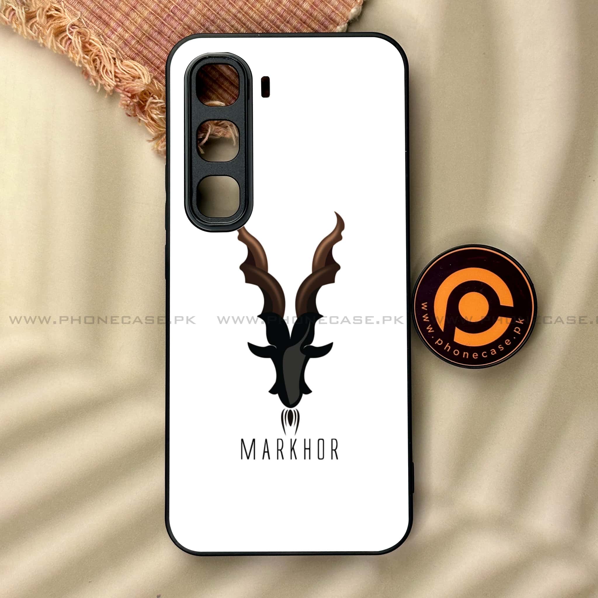Infinix Hot 60 Pro - Markhor Series - Premium Metal Printed soft Bumper shock Proof Case