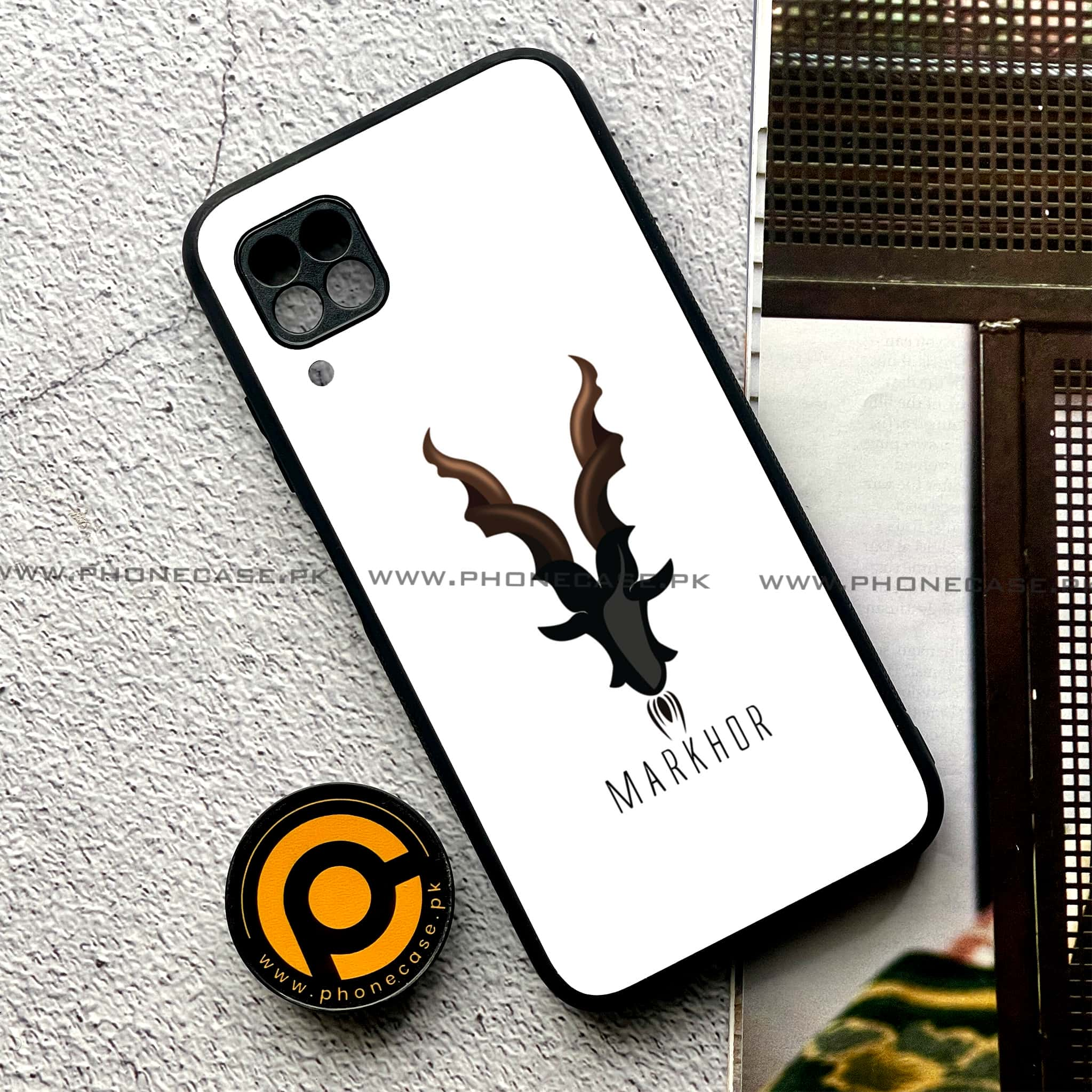 Huawei P40 Lite - Markhor Series - Premium Printed Glass soft Bumper shock Proof Case