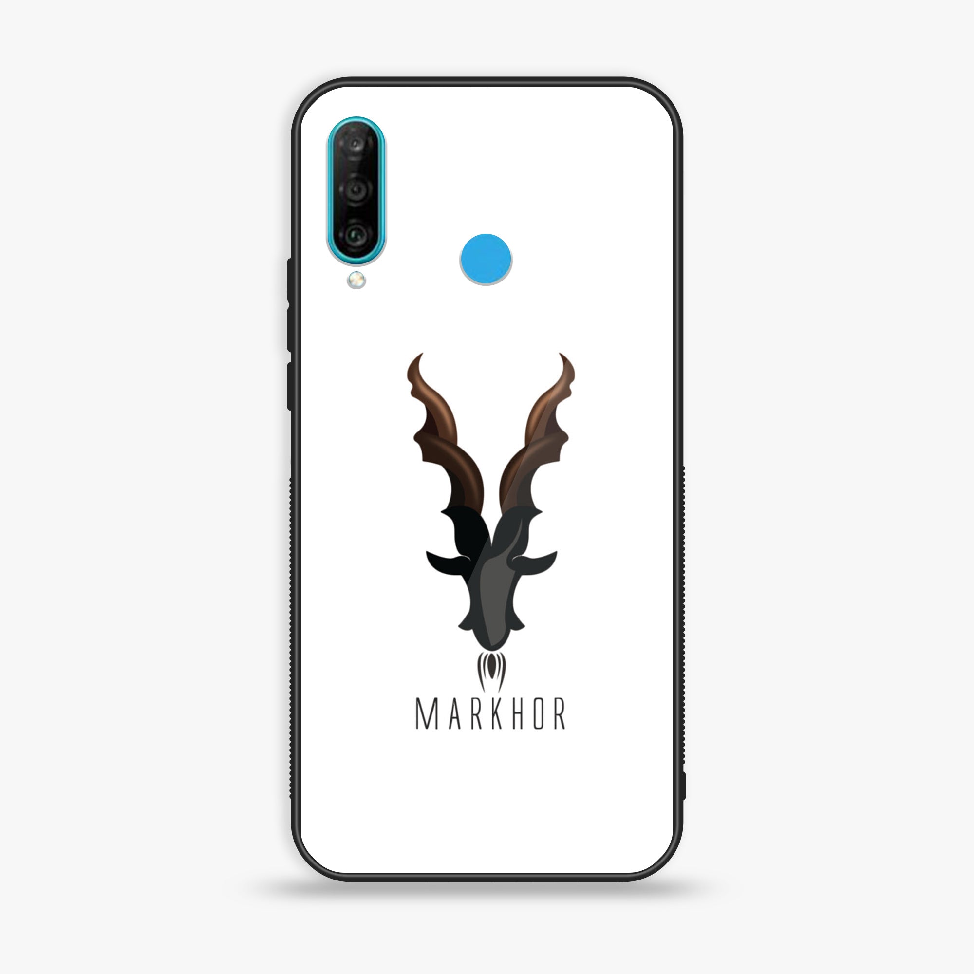 Huawei P30 lite - Markhor Series - Premium Printed Glass soft Bumper shock Proof Case