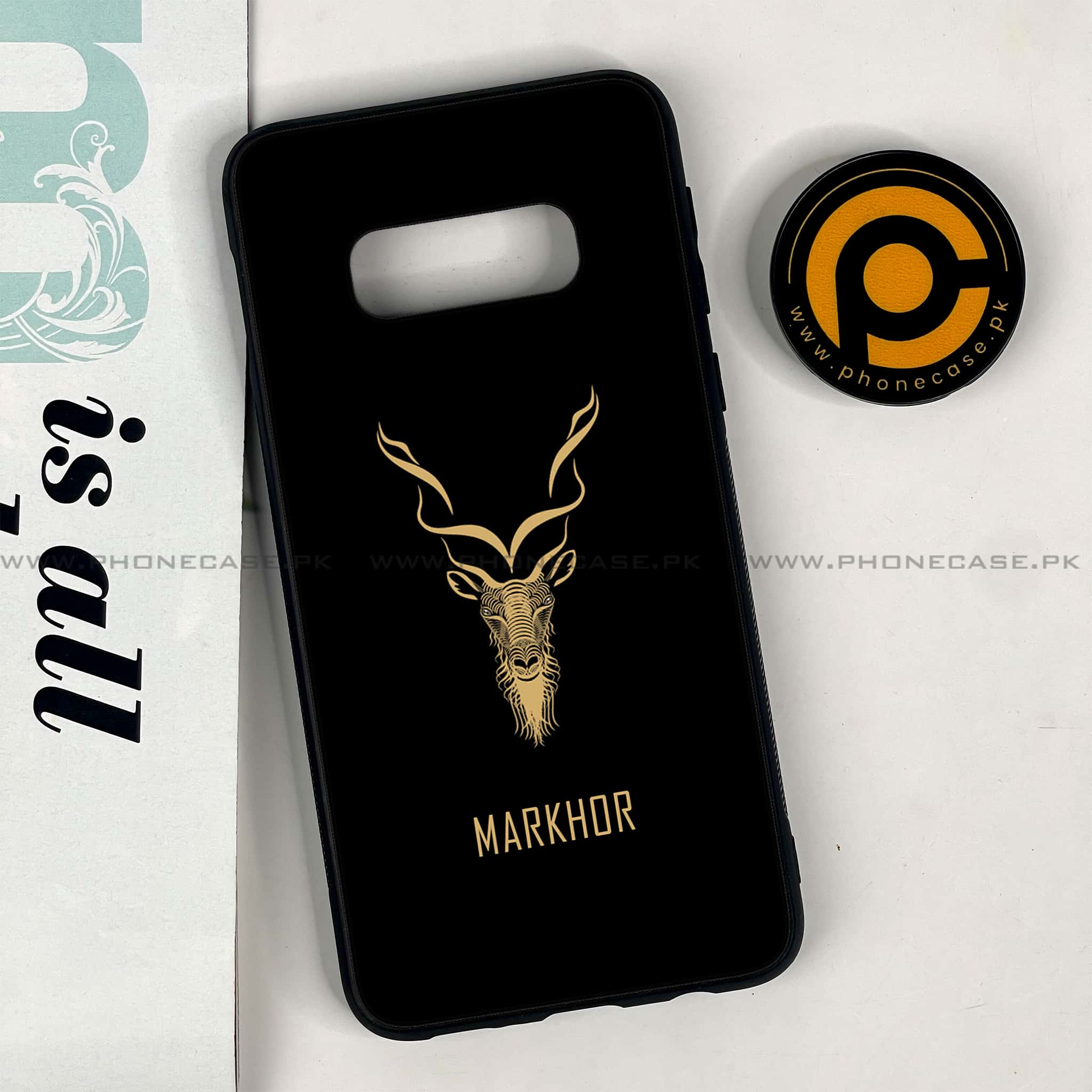 Galaxy S10e - Markhor Series - Premium Printed Glass soft Bumper shock Proof Case