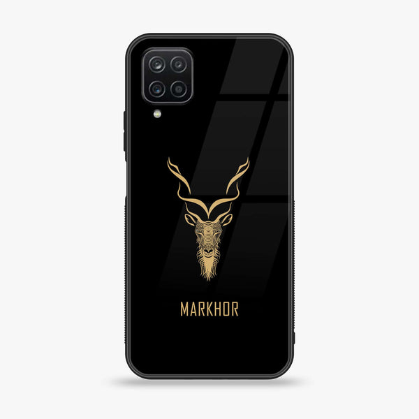 Samsung Galaxy A12 / A12 Nacho - Markhor Design 3 - Premium Printed Glass soft Bumper shock Proof Case CS-11826