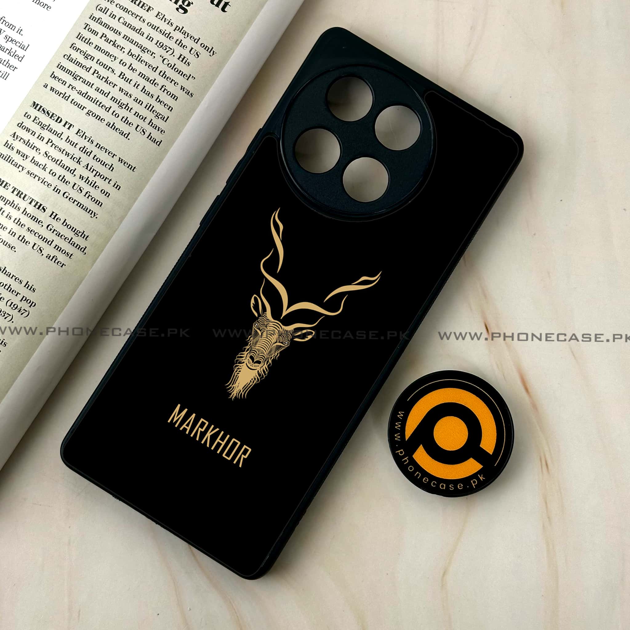 Tecno Camon 30s - Markhor Series - Premium Metal Printed soft Bumper shock Proof Case