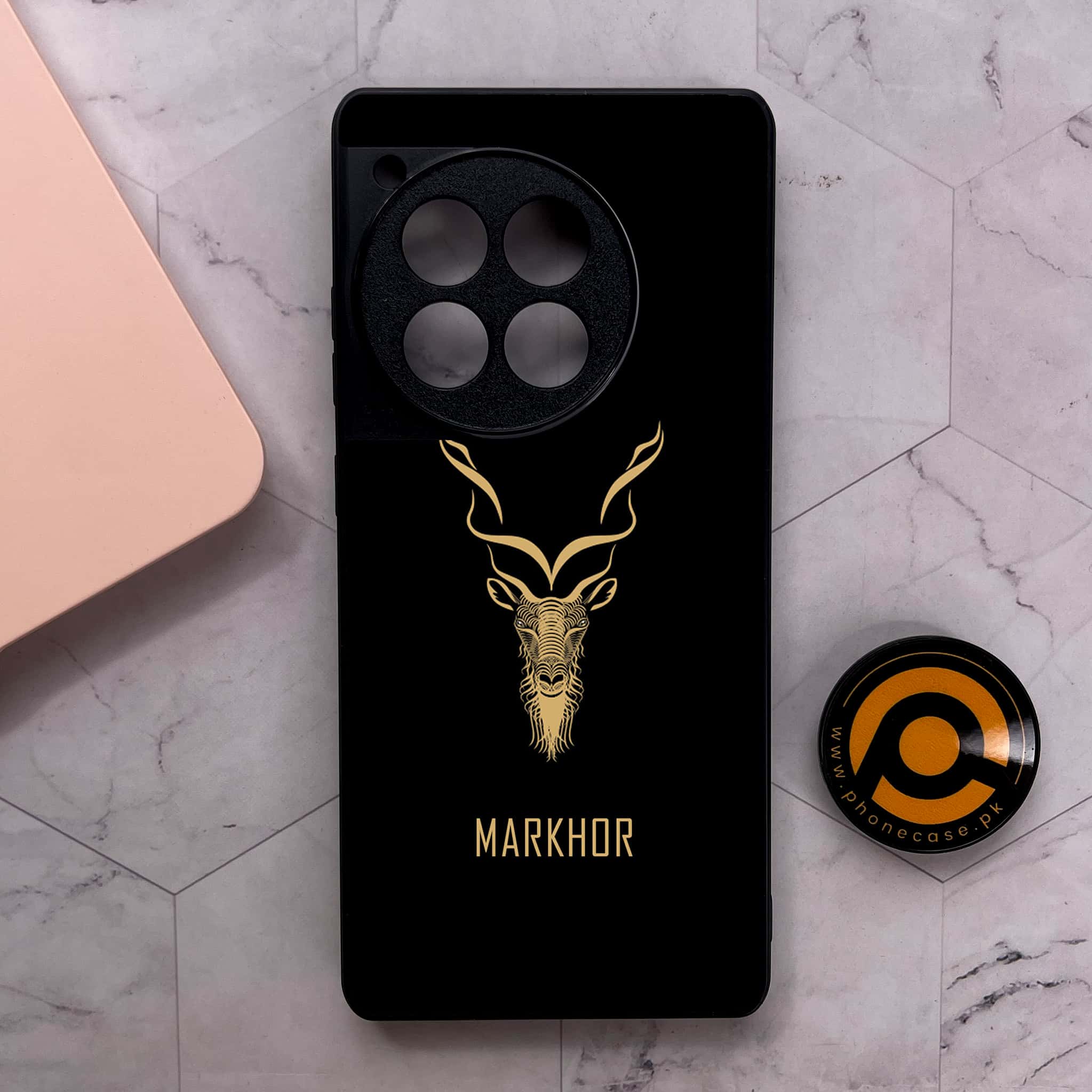 OnePlus 12R - Markhor Series - Premium Metal Printed soft Bumper shock Proof Case