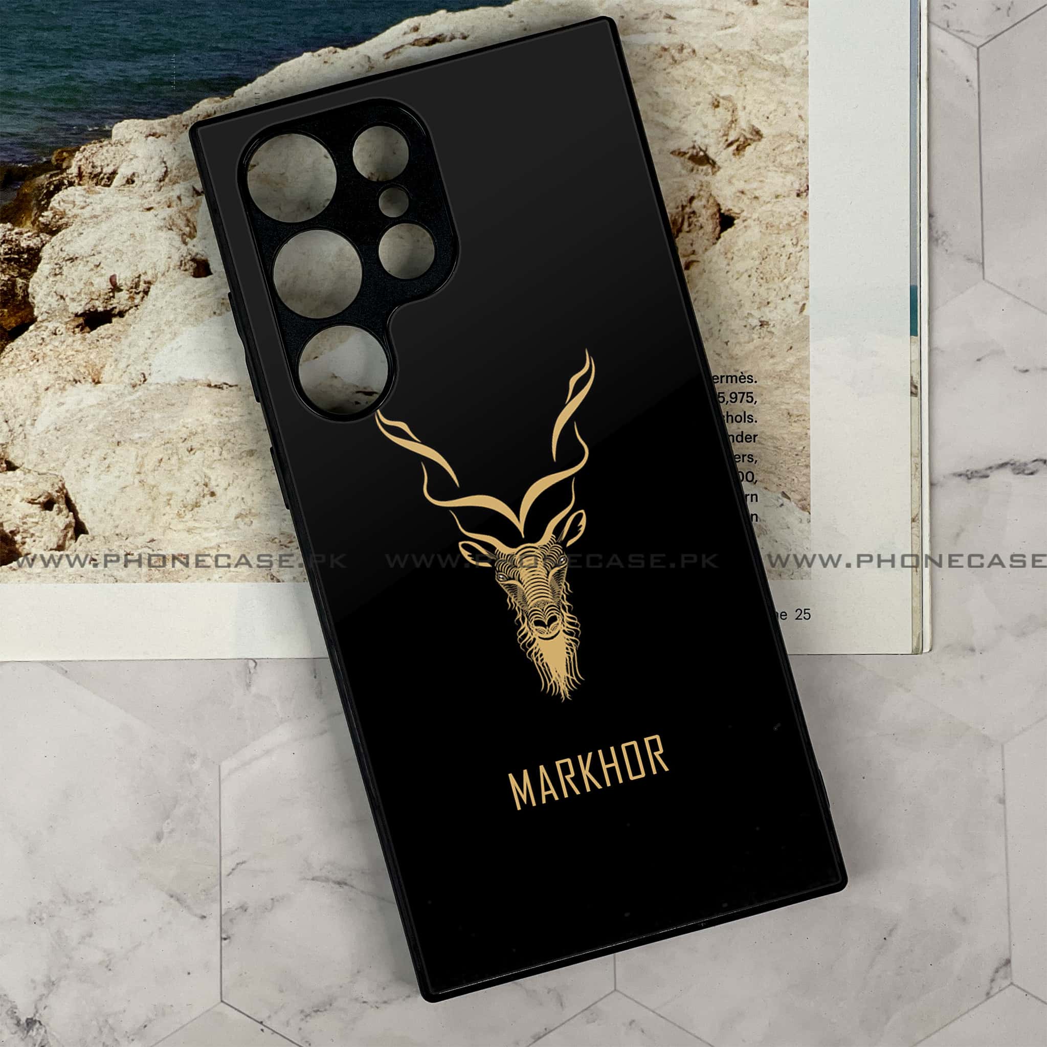 Samsung Galaxy S24 Ultra - Markhor Series - Premium Metal Printed soft Bumper shock Proof Case