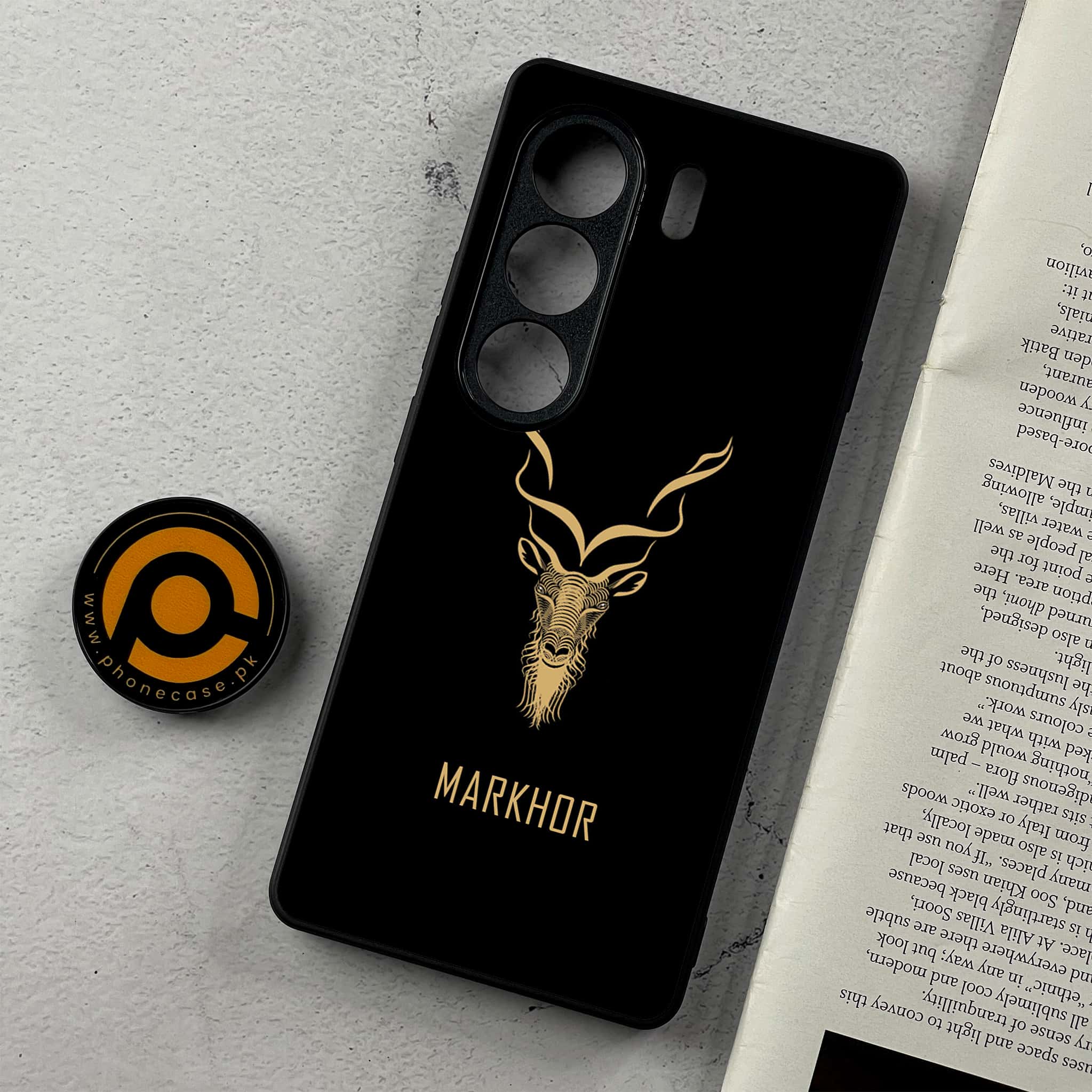 Tecno Camon 40 Pro - Markhor Series - Premium Metal Printed Soft Bumper Shockproof Case