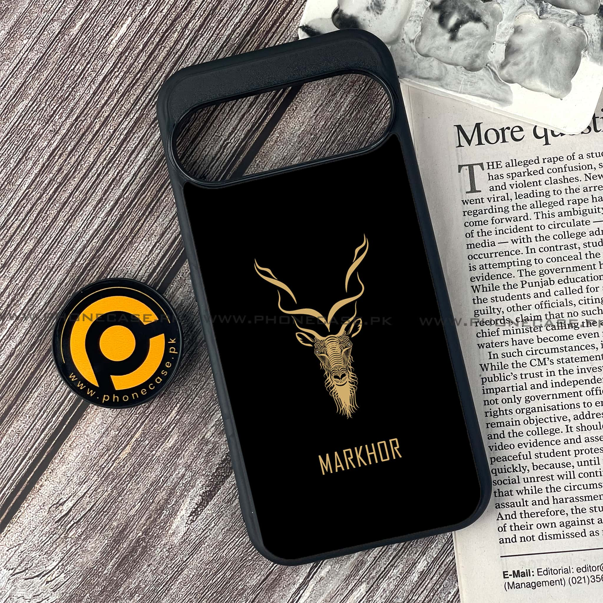 Google Pixel 9 - Markhor Series - Premium Printed Glass soft Bumper shock Proof Case