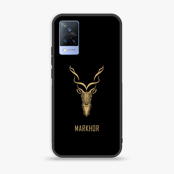 Vivo V21 - Markhor Design 3 - Premium Printed Glass soft Bumper shock Proof Case CS-25001