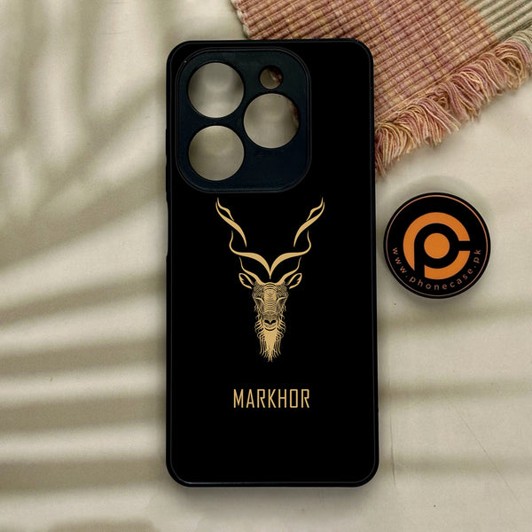 Tecno Spark GO 2024/ Smart 8/ Spark 20/ 20c/ Pop 8/ Hot 40i - Markhor Design 3 - Premium Metal Printed soft Bumper Shock Proof Case CS-7405 CS-26521 CS-31794