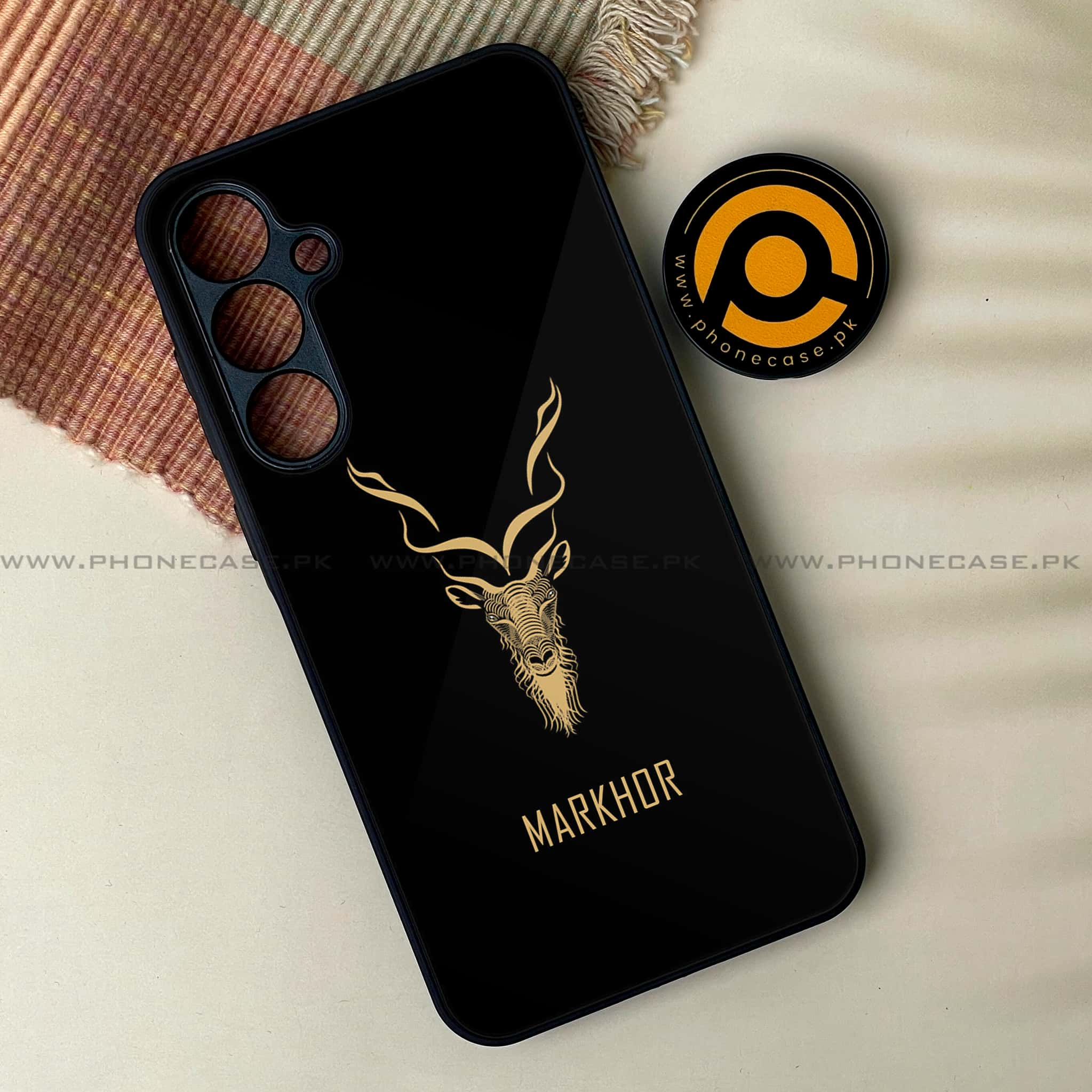 Samsung Galaxy M54 - Markhor Series - Premium Printed Glass soft Bumper shock Proof Case