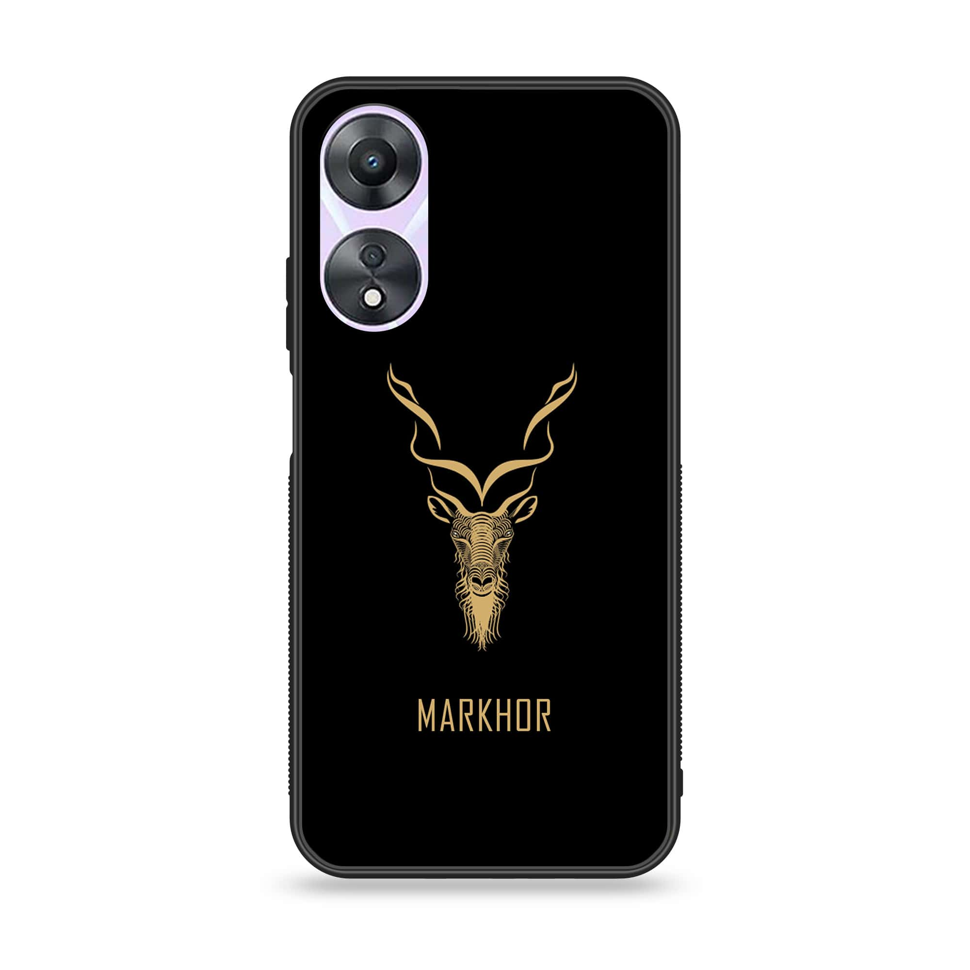 Oppo A78 4G - Markhor Series - Premium Printed Glass soft Bumper shock Proof Case