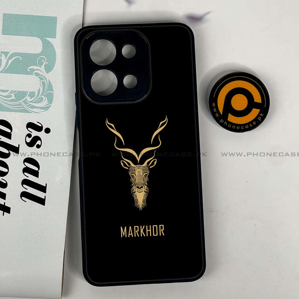 Vivo Y28 - Markhor Design 3 - Premium Printed Glass soft Bumper shock Proof Case CS-43196
