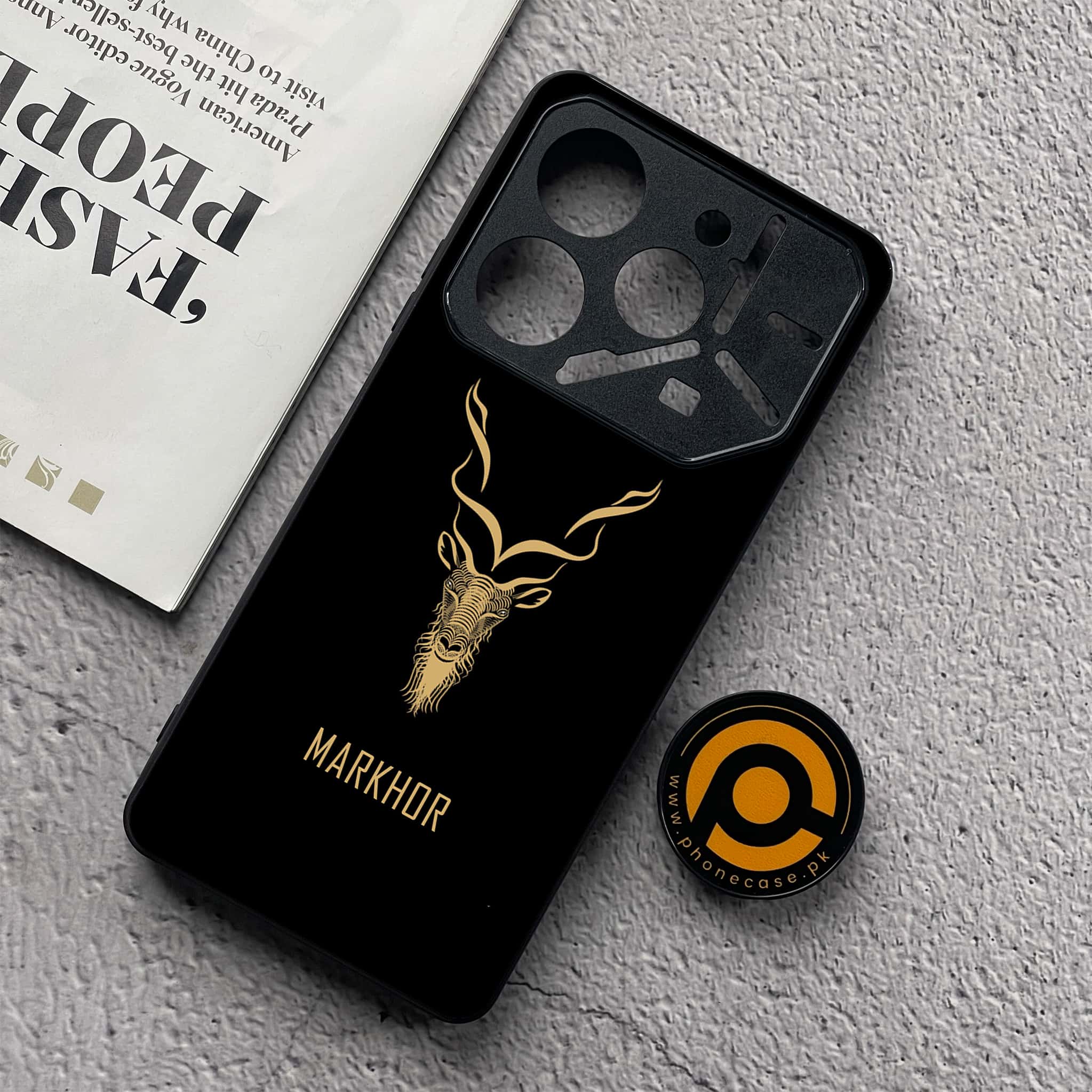 Tecno Pova 6 Neo - Markhor Series - Premium Metal  Printed soft Bumper shock Proof Case