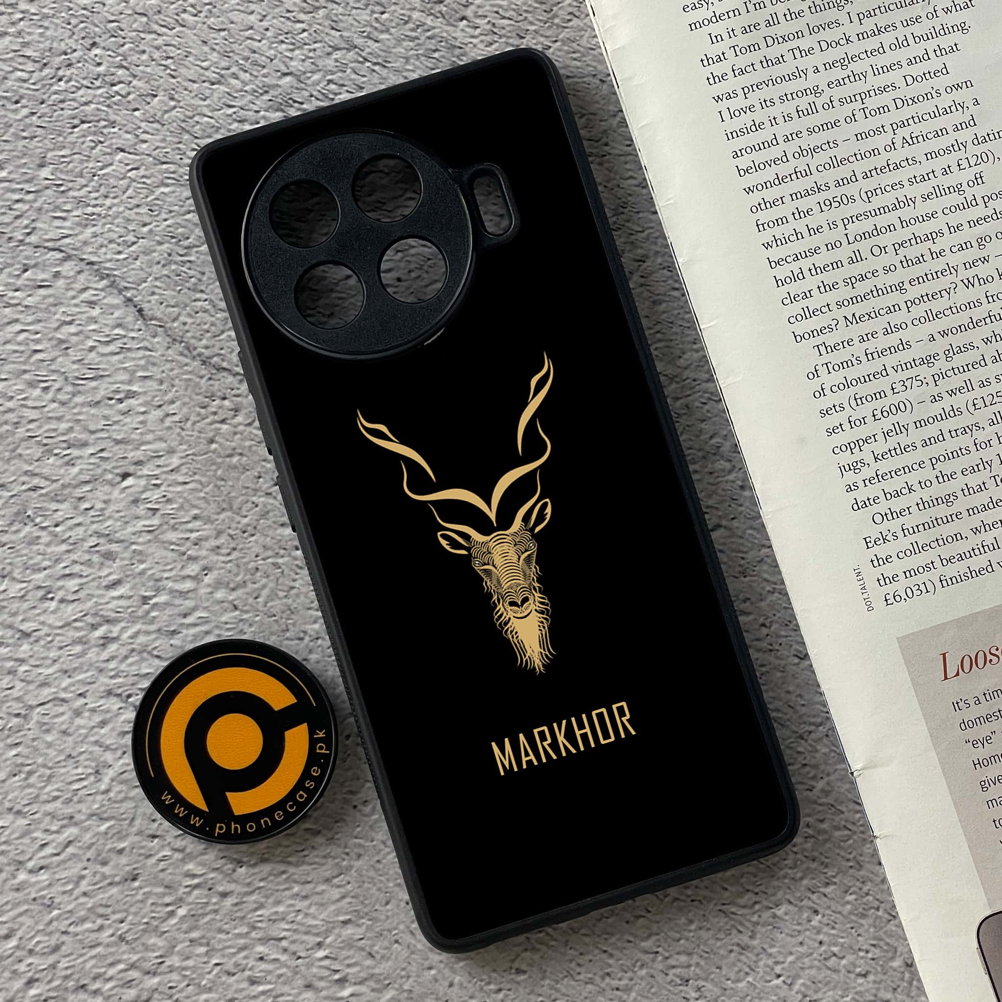 Tecno Spark 20 pro plus - Markhor Series - Premium Printed Glass soft Bumper shock Proof Case
