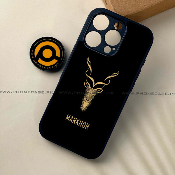 iPhone 16 Pro - Markhor Design 3 - Premium Printed Glass soft Bumper shock Proof Case CS-22314