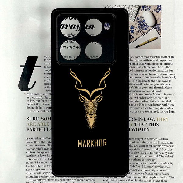 Infinix Note 40 4G - Markhor Design 3 - Premium Printed Glass soft Bumper shock Proof Case CS-34789