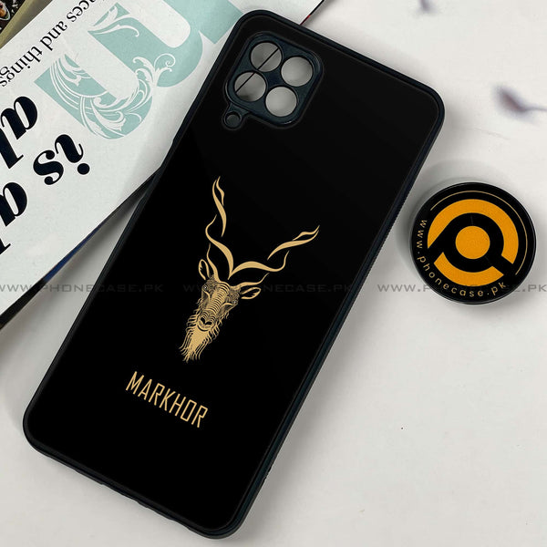 Samsung Galaxy A22 Markhor  Design 3 Premium Metal Printed soft Bumper shock Proof Case  CS-33889