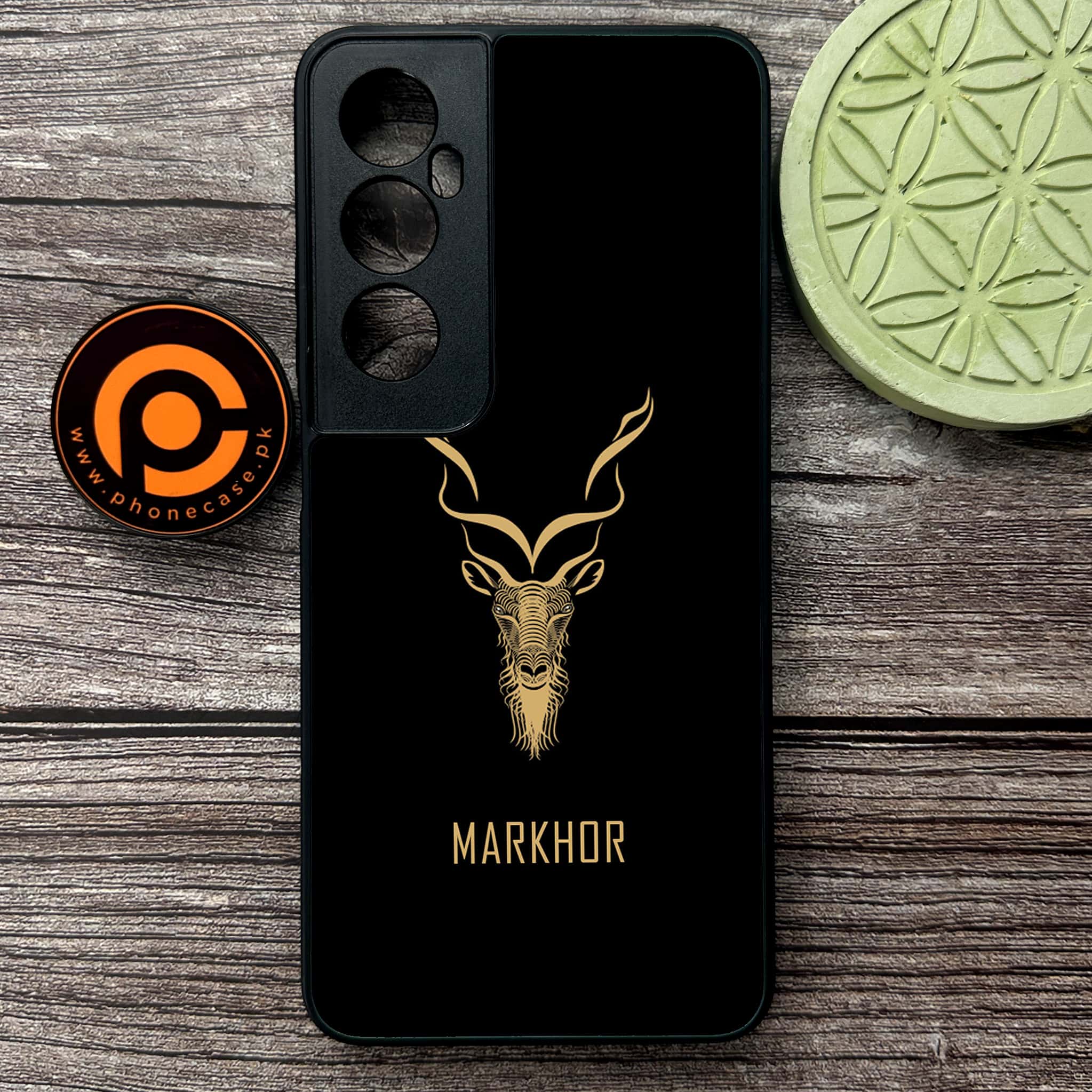 Realme C65  - Markhor Series - Premium Metal Printed soft Bumper shock Proof Case