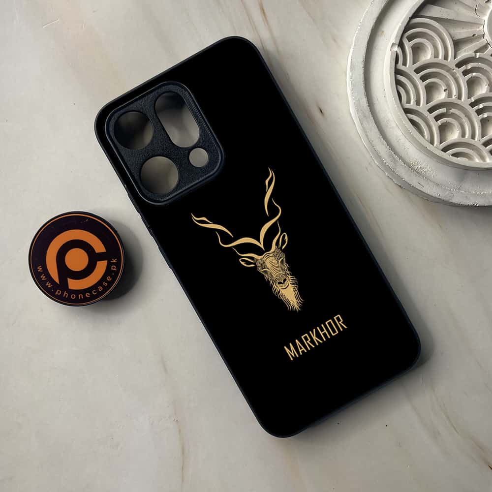 Oppo Reno 14 5G - Markhor Series - Premium Metal Printed soft Bumper shock Proof Case