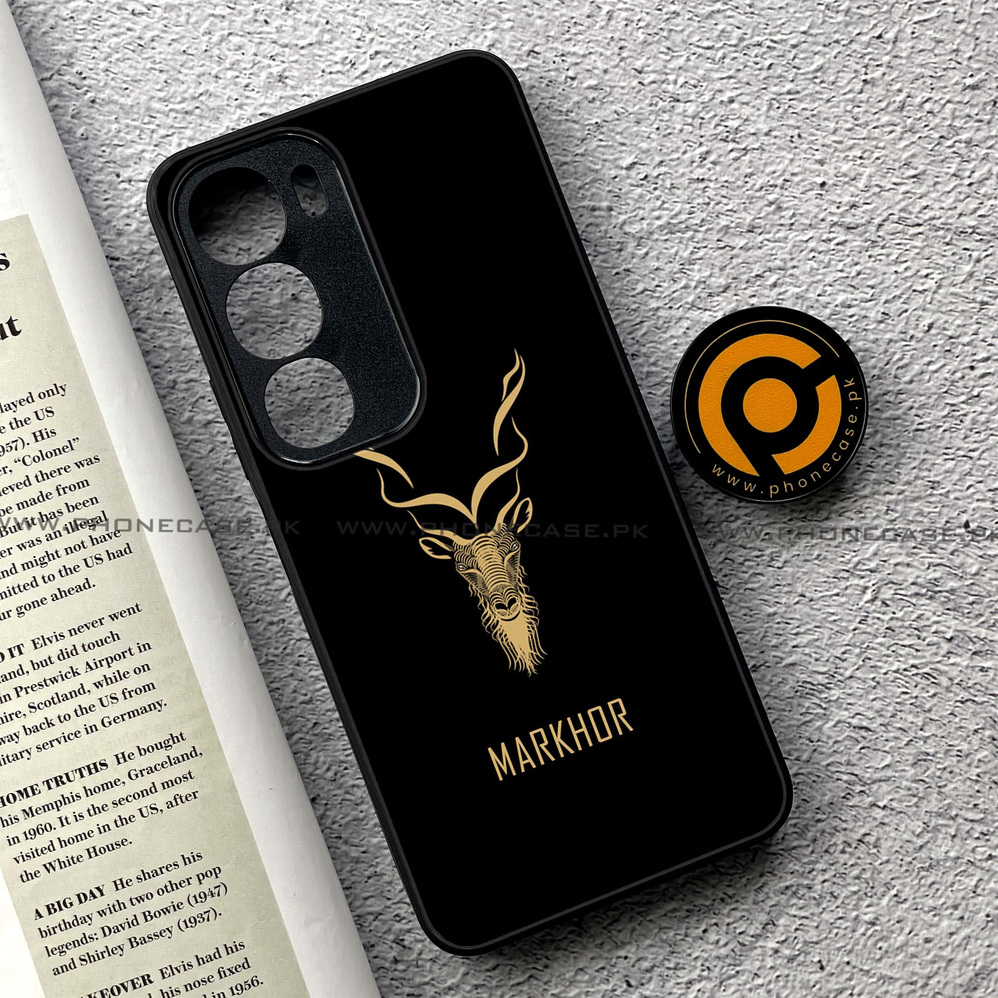 Vivo Y19s - Markhor Series - Premium Printed Glass soft Bumper shock Proof Case