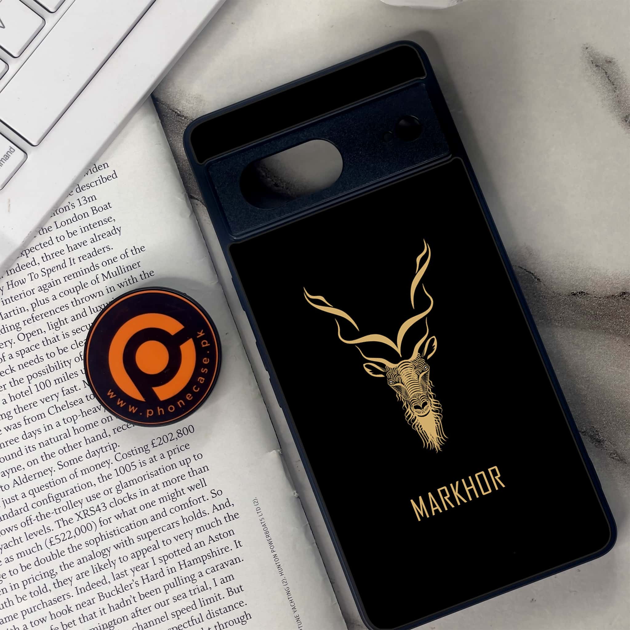 Google Pixel 7 - Markhor Series - Premium Metal Printed soft Bumper Shock Proof Case