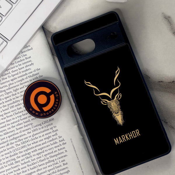 Google Pixel 7 - Markhor Design 3  - Premium Metal Printed soft Bumper Shock Proof Case CS-39202