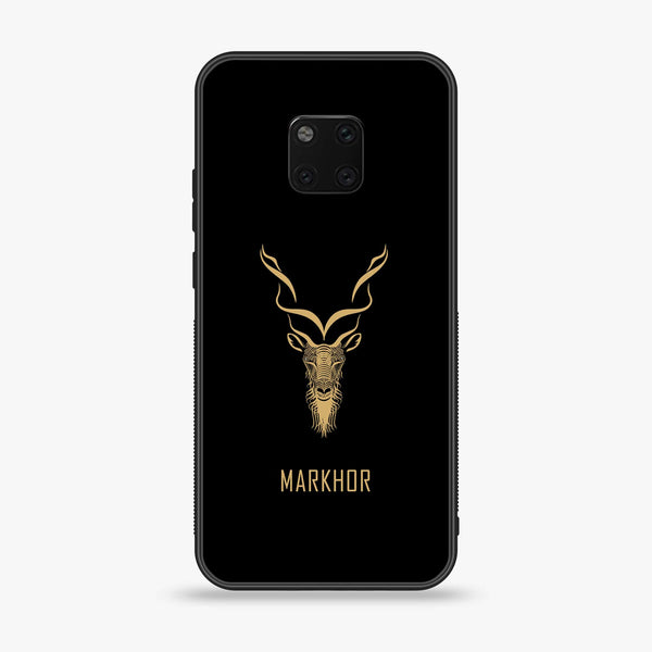 Huawei Mate 20 Pro - Markhor Design 3 - Premium Printed Glass soft Bumper shock Proof Case CS-13612