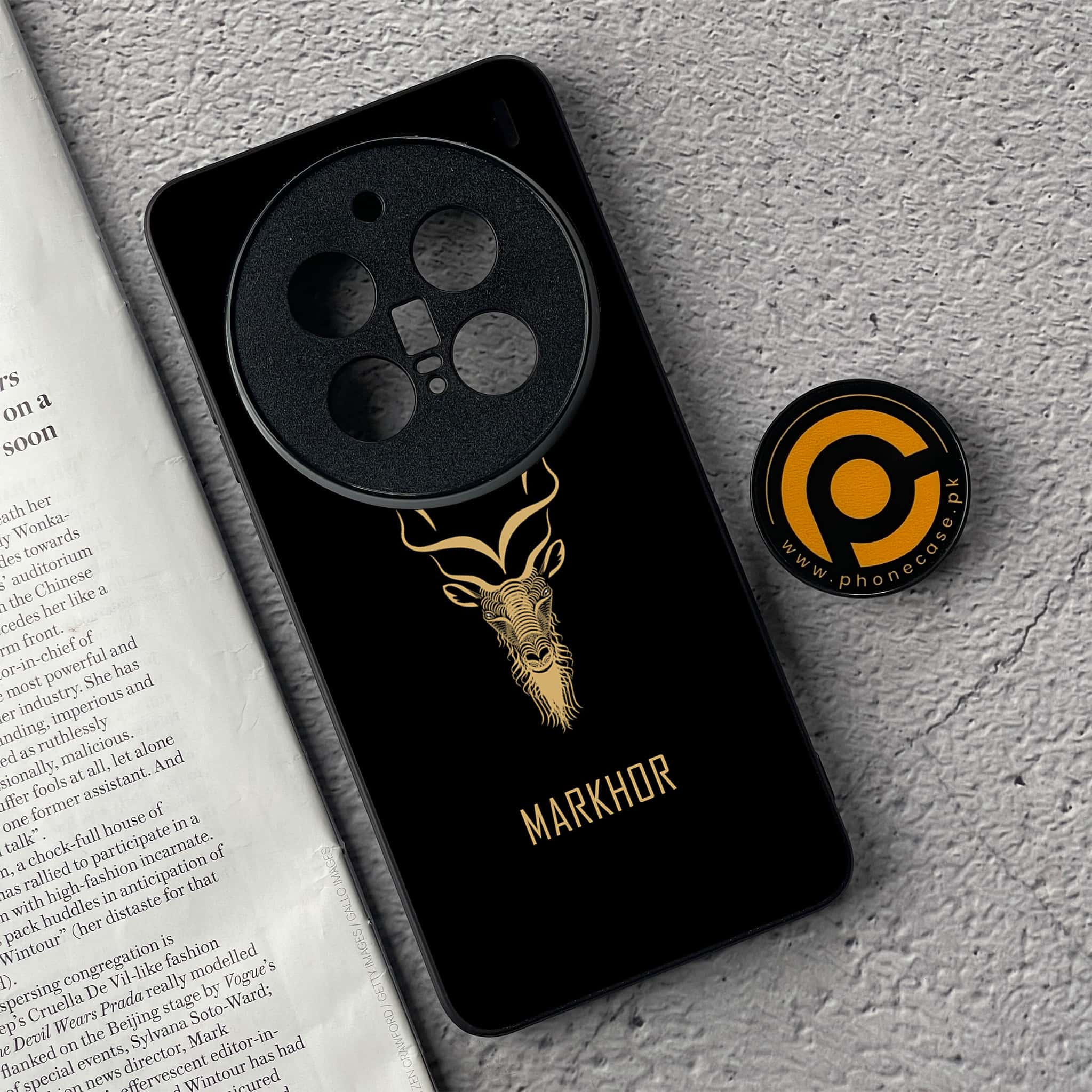Vivo X200 Pro - Markhor Series - Premium Metal  Printed soft Bumper shock Proof Case