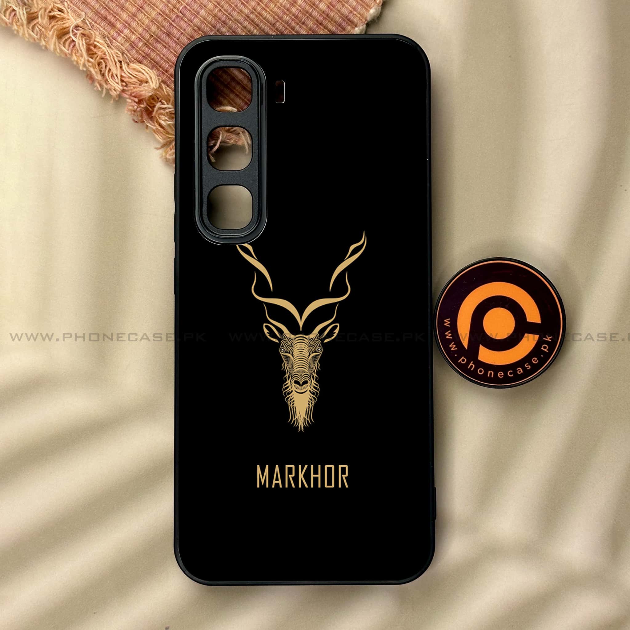 Infinix Hot 60 Pro - Markhor Series - Premium Metal Printed soft Bumper shock Proof Case
