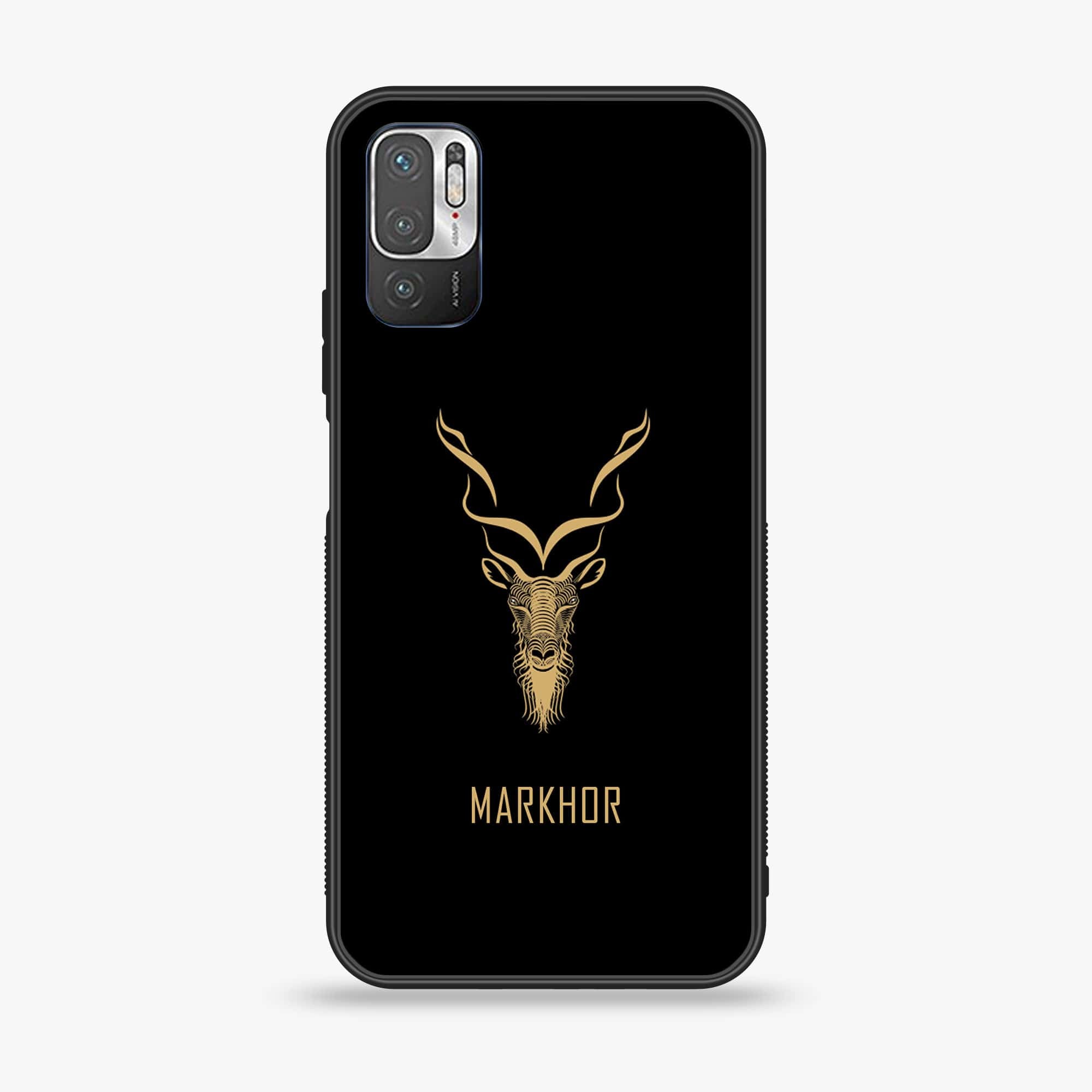 Xiaomi Redmi Note 10 5G - Markhor Series - Premium Printed Glass soft Bumper shock Proof Case