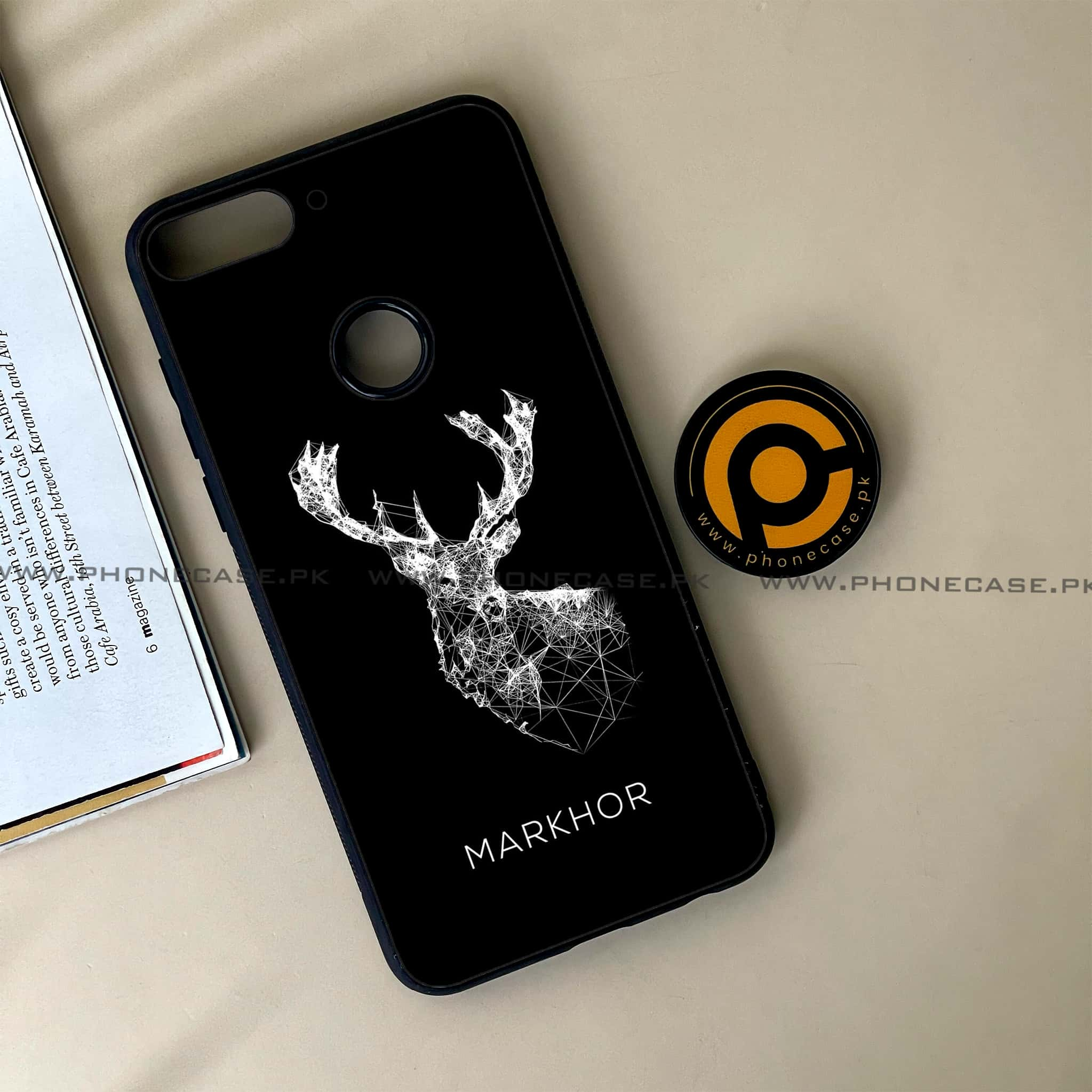 Huawei Y7 Prime (2018) -  Markhor Series - Premium Printed Glass soft Bumper shock Proof Case