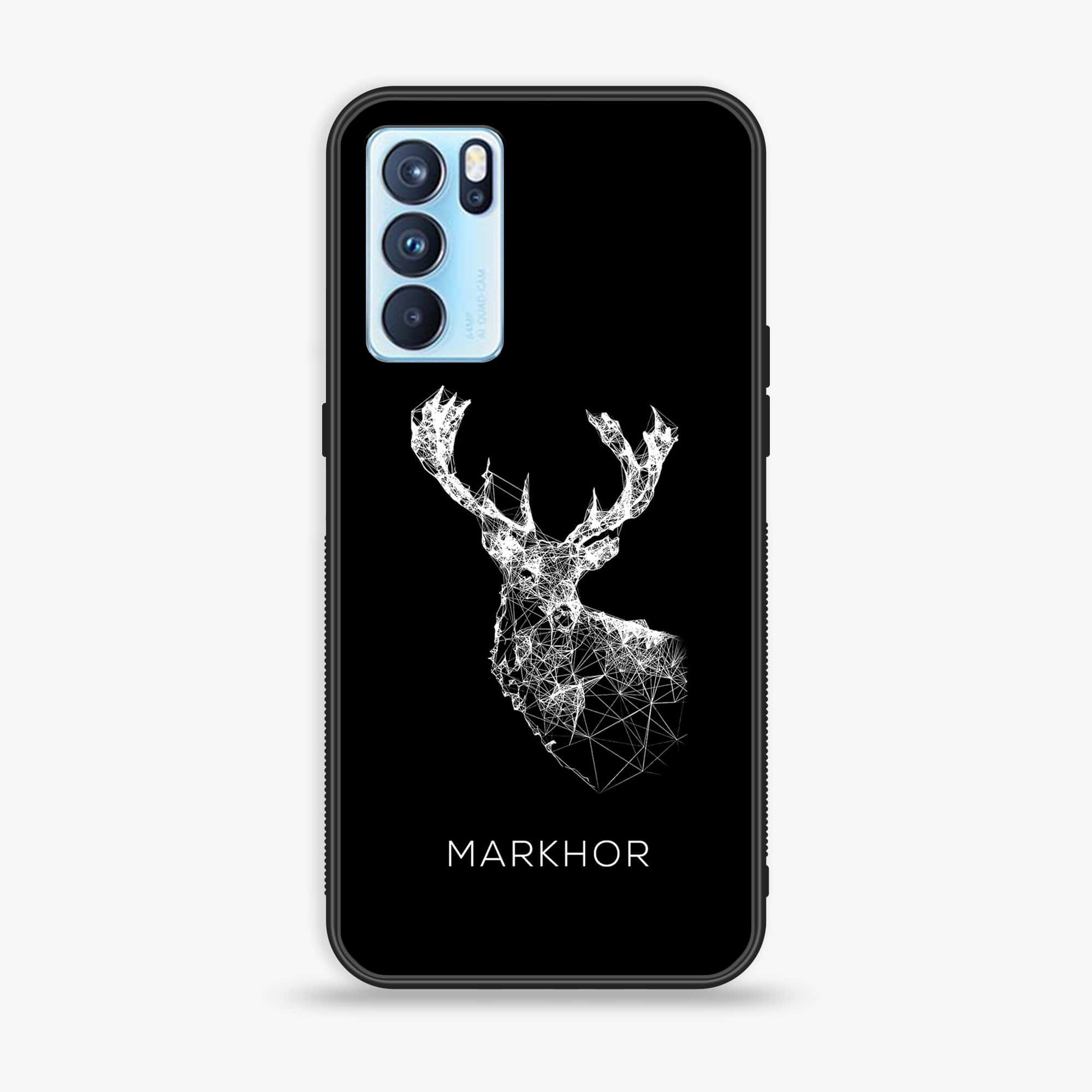 Oppo Reno 6 Pro Markhor Series Premium Printed Glass soft Bumper shock Proof Case