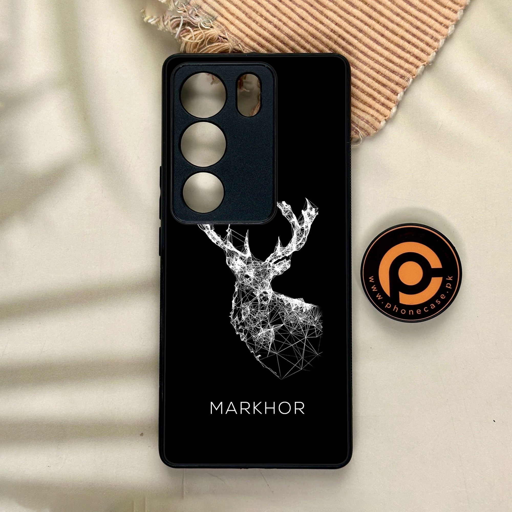 Vivo V29 - Markhor Series - Premium Printed Glass soft Bumper shock Proof Case