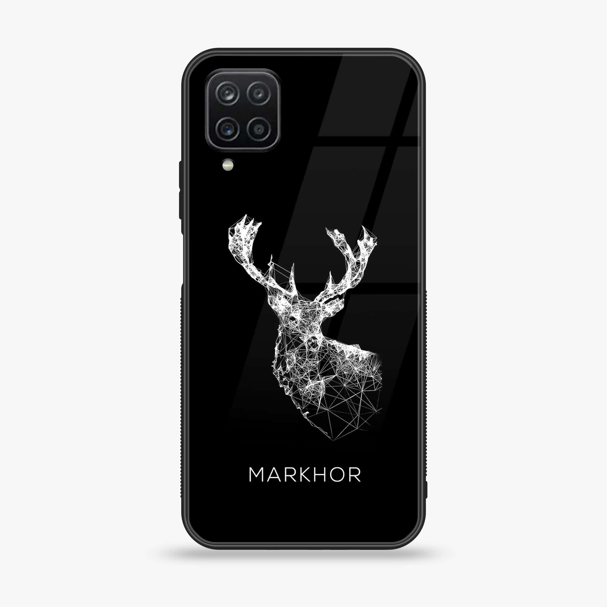 Samsung Galaxy A12 / A12 Nacho - Markhor Series - Premium Printed Glass soft Bumper shock Proof Case