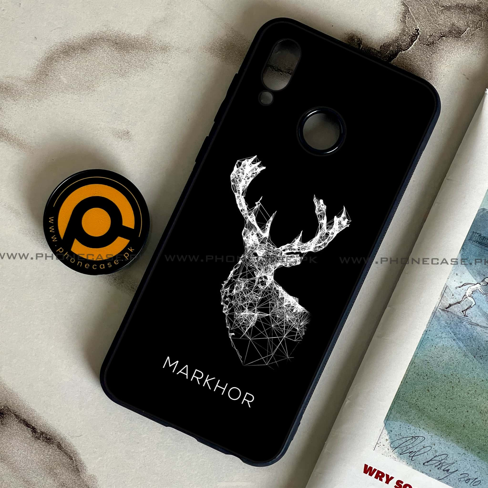 Huawei Honor Play - Markhor Series - Premium Printed Glass soft Bumper shock Proof Case