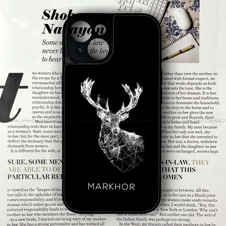 iPhone 14 - Markhor Design 4 - Premium Metal Printed soft Bumper shock Proof Case CS-27636