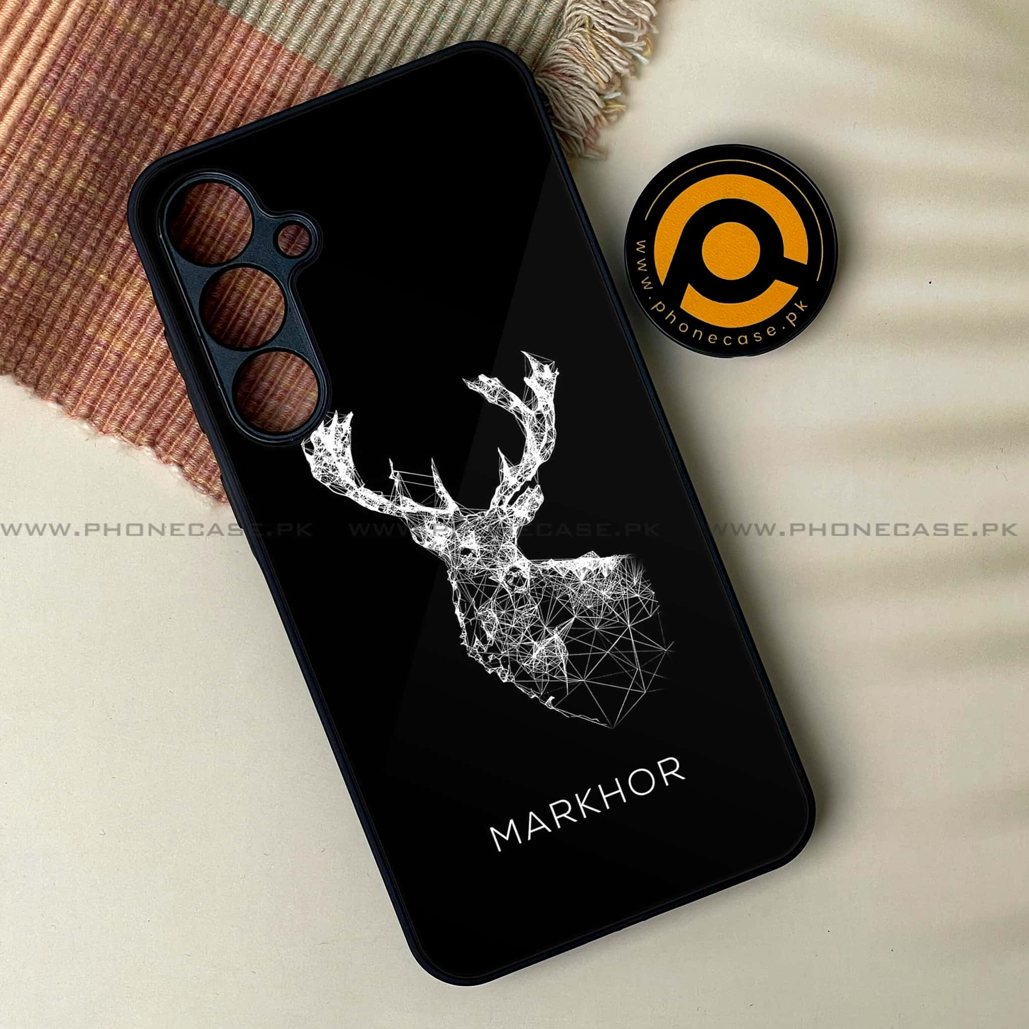 Samsung Galaxy S24 - Markhor  Series - Premium Printed Glass soft Bumper shock Proof Case