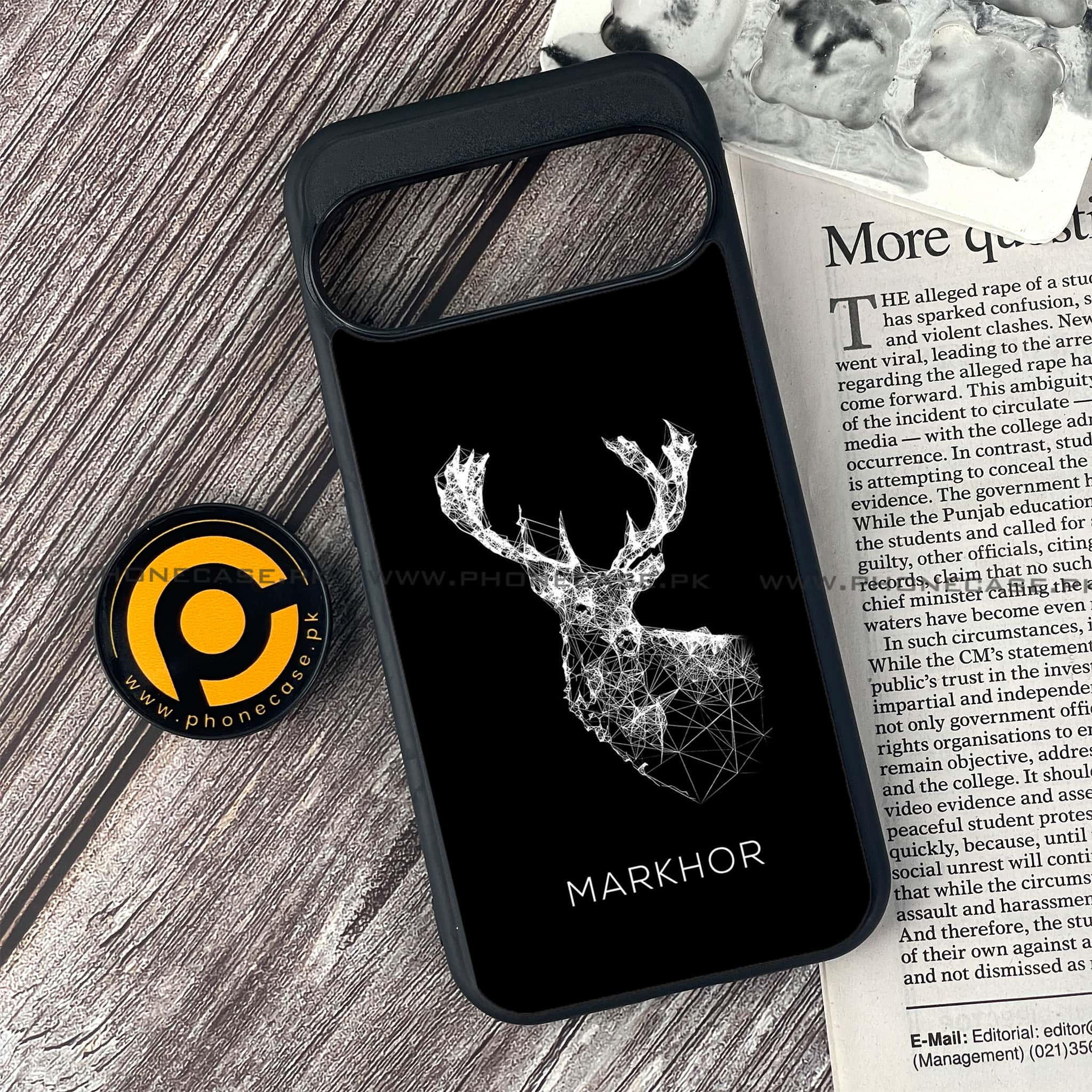 Google Pixel 9 - Markhor Series - Premium Printed Glass soft Bumper shock Proof Case