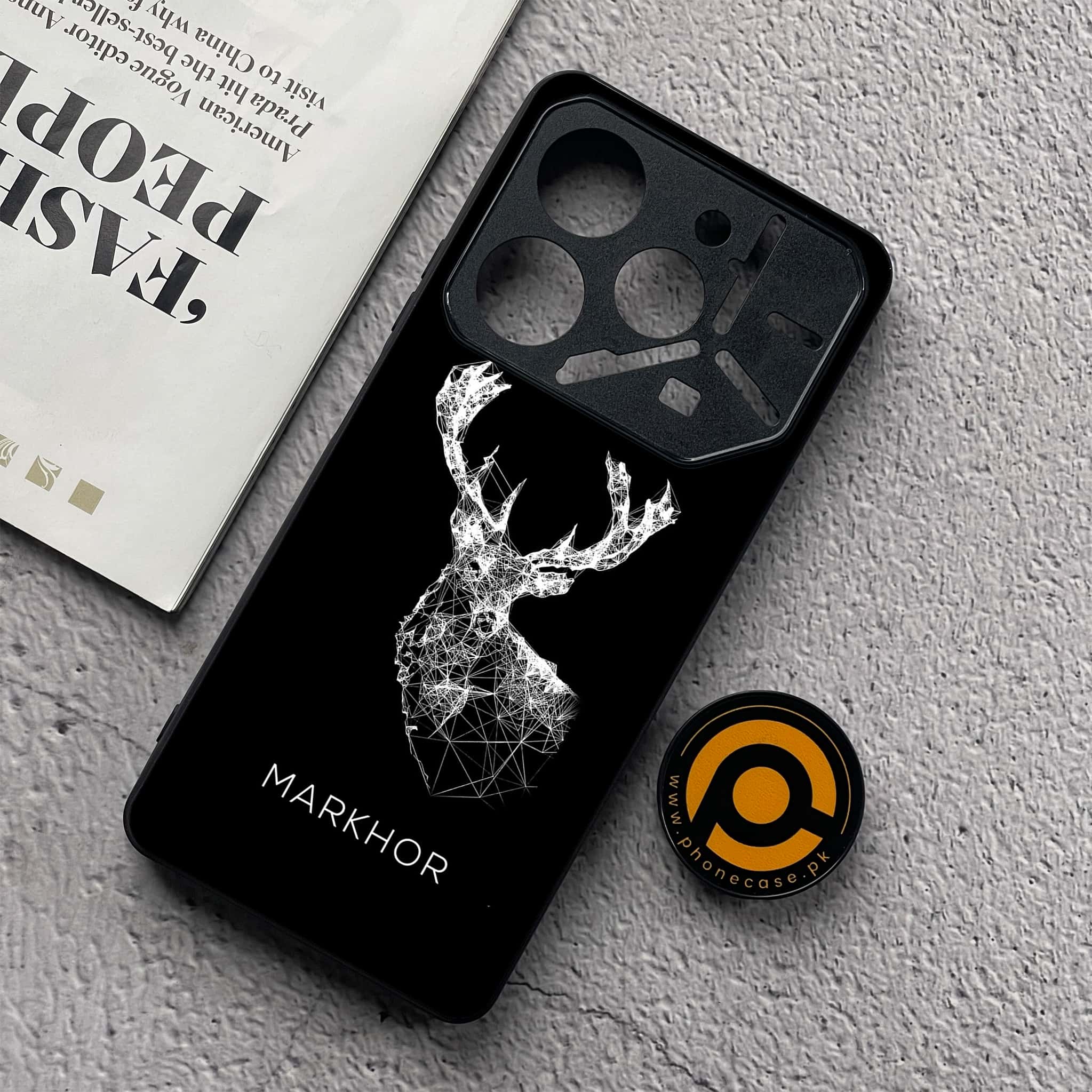 Tecno Pova 6 Neo - Markhor Series - Premium Metal  Printed soft Bumper shock Proof Case