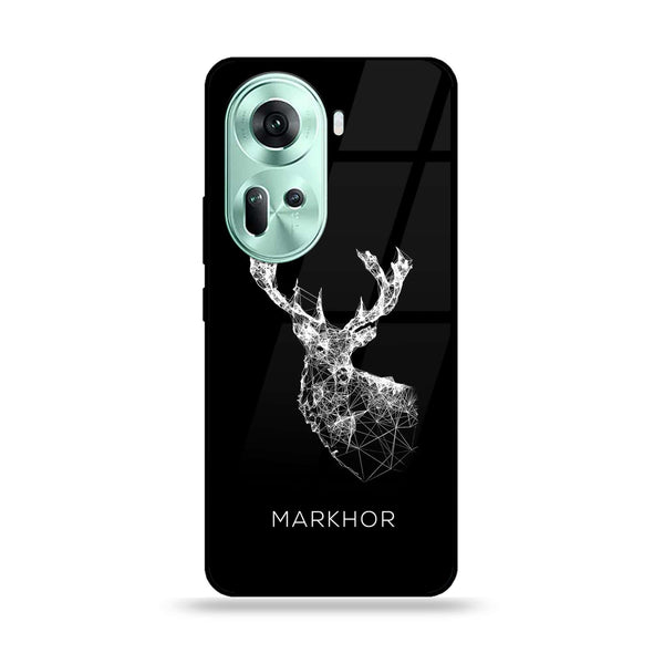Oppo Reno 11 5G - Markhor Design 4 - Premium Printed Glass soft Bumper shock Proof Case CS-42519