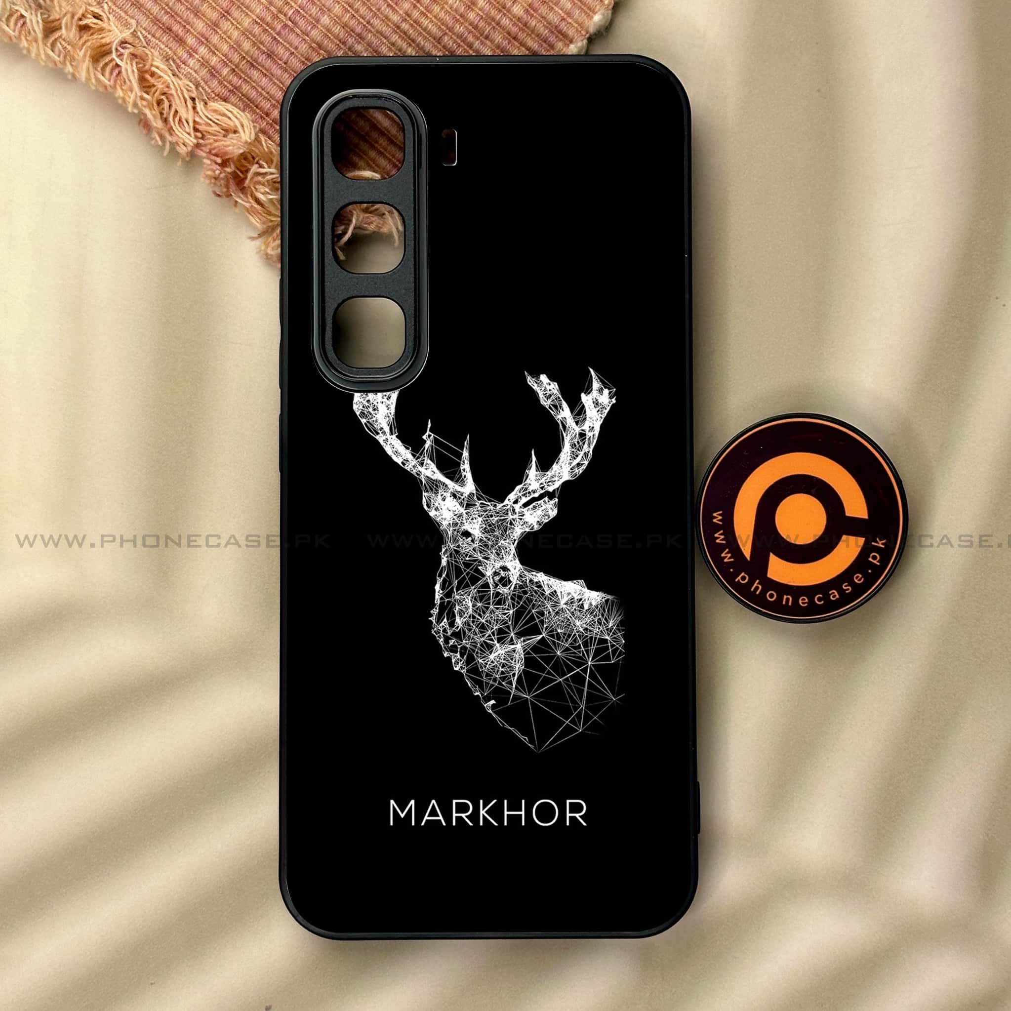 Infinix Hot 60 Pro - Markhor Series - Premium Metal Printed soft Bumper shock Proof Case