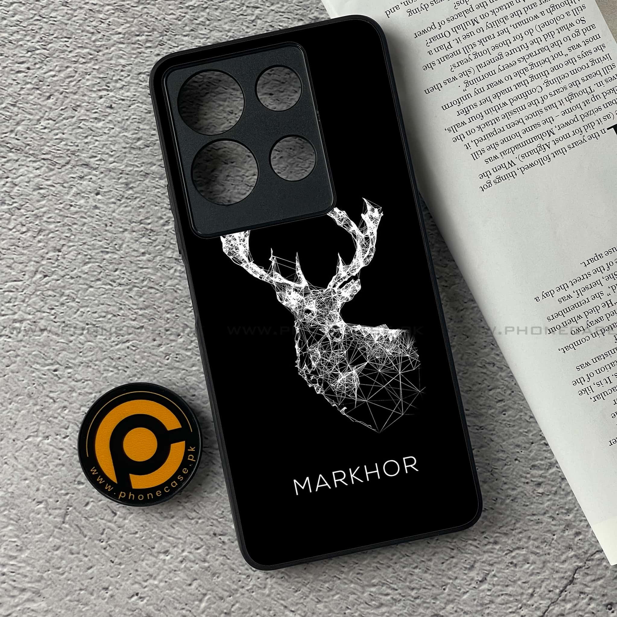 Infinix Note 30 - Markhor Series - Premium Printed Glass soft Bumper shock Proof Case