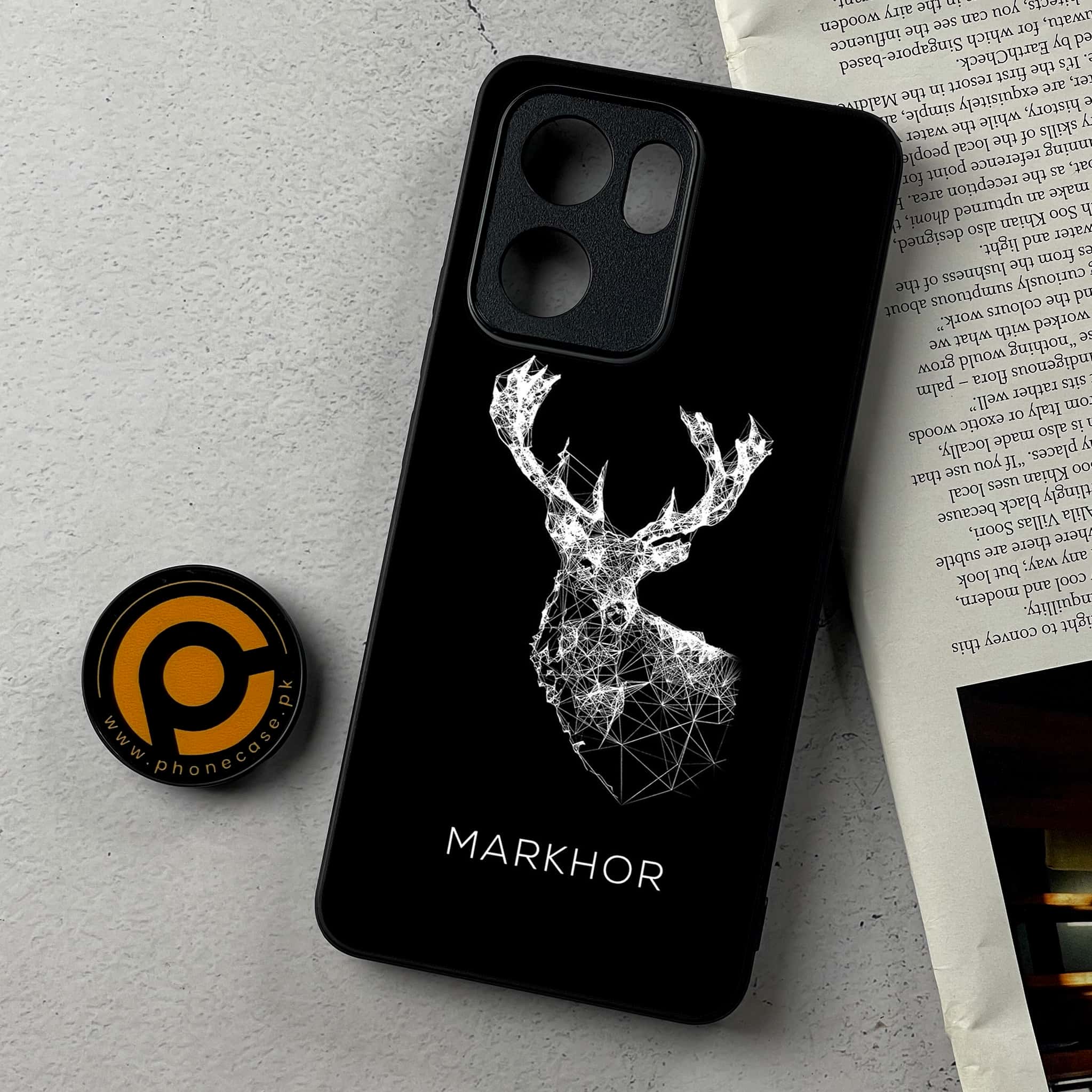 Oppo Reno 13F - Markhor Series - Premium Metal Printed Soft Bumper Shockproof Case