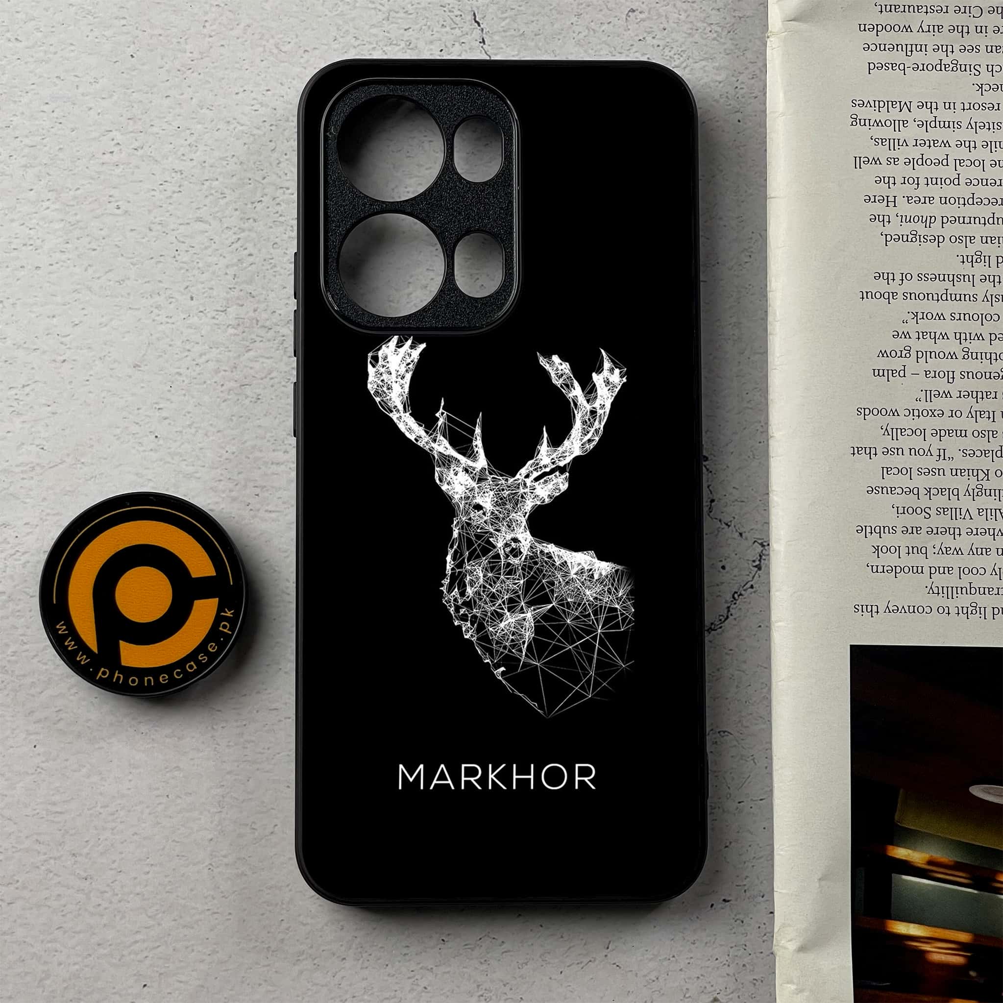 Oppo Reno 13 Pro - Markhor Series - Premium Metal Printed Soft Bumper Shockproof Case