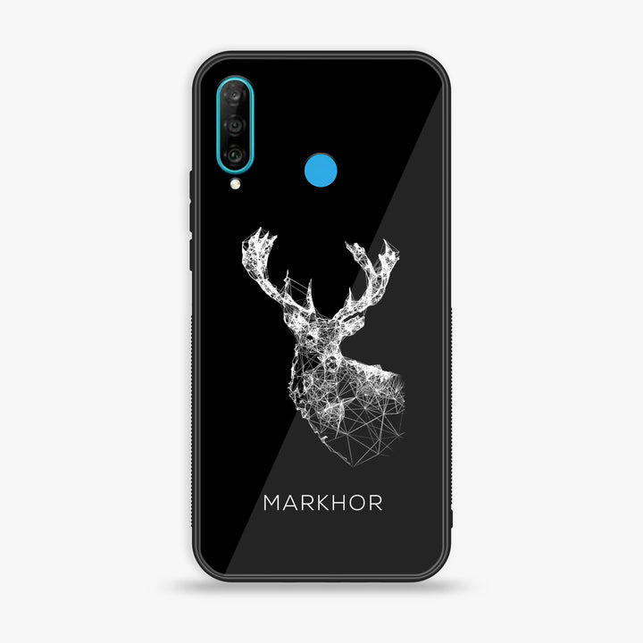 Huawei P30 lite - Markhor Design 4 - Premium Printed Glass soft Bumper shock Proof Case CS-14276 CS-31357
