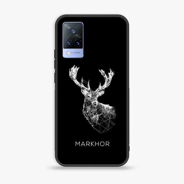 Vivo V21 - Markhor Series Design 4  - Premium Printed Glass soft Bumper shock Proof Case CS-19330