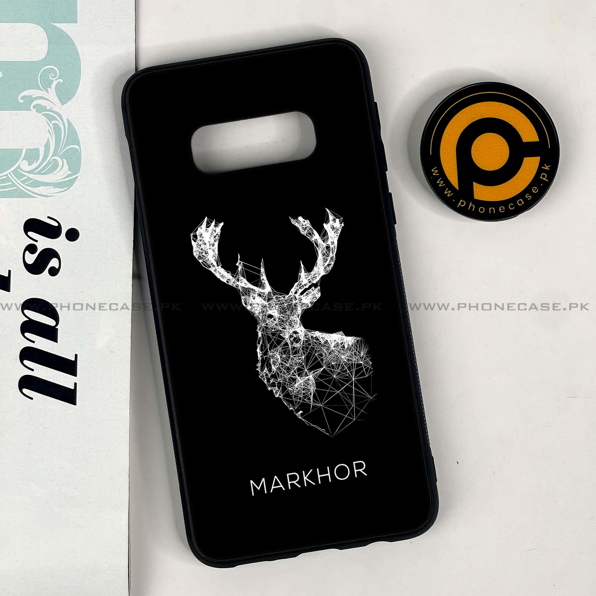 Galaxy S10e - Markhor Series - Premium Printed Glass soft Bumper shock Proof Case