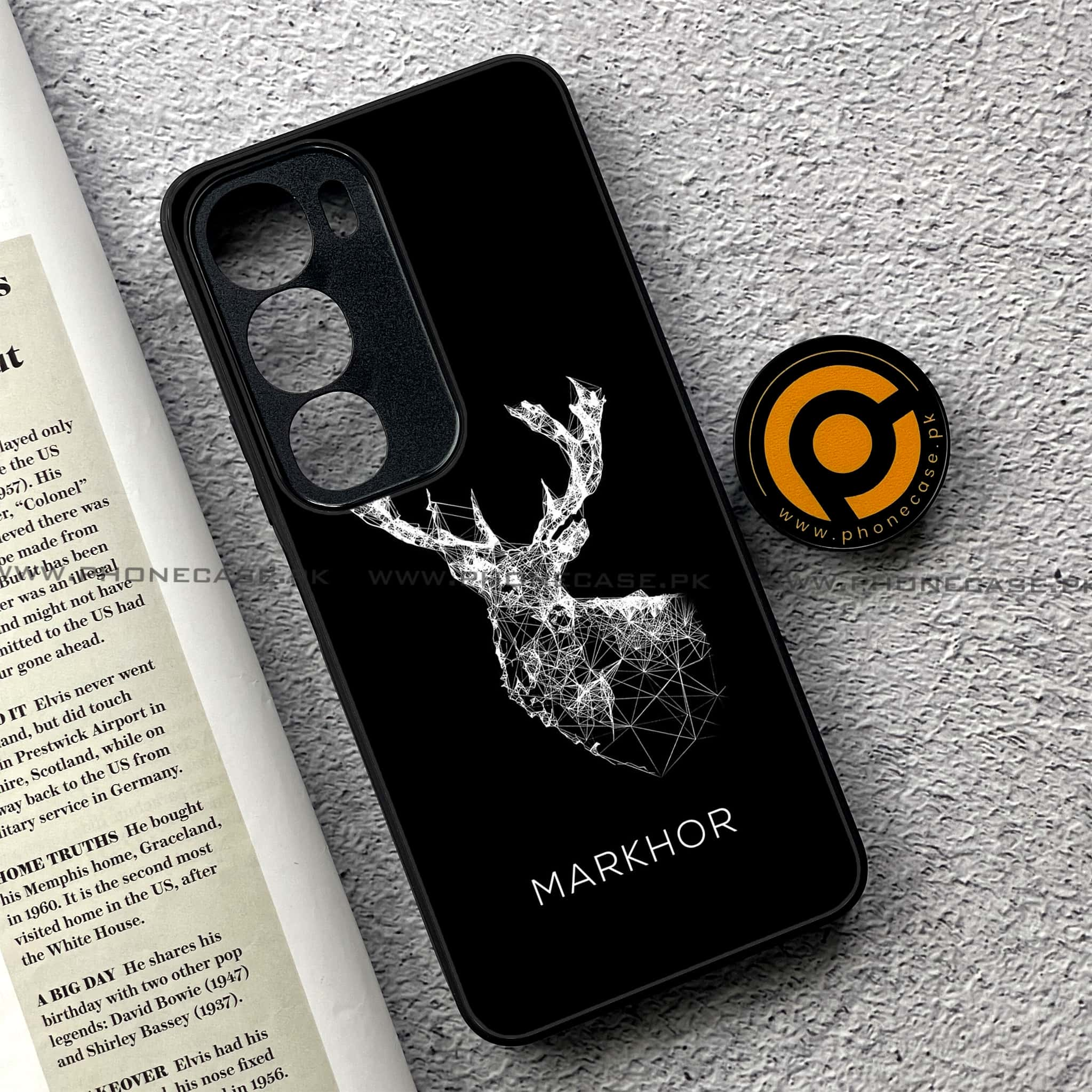 Vivo Y19s - Markhor Series - Premium Printed Glass soft Bumper shock Proof Case